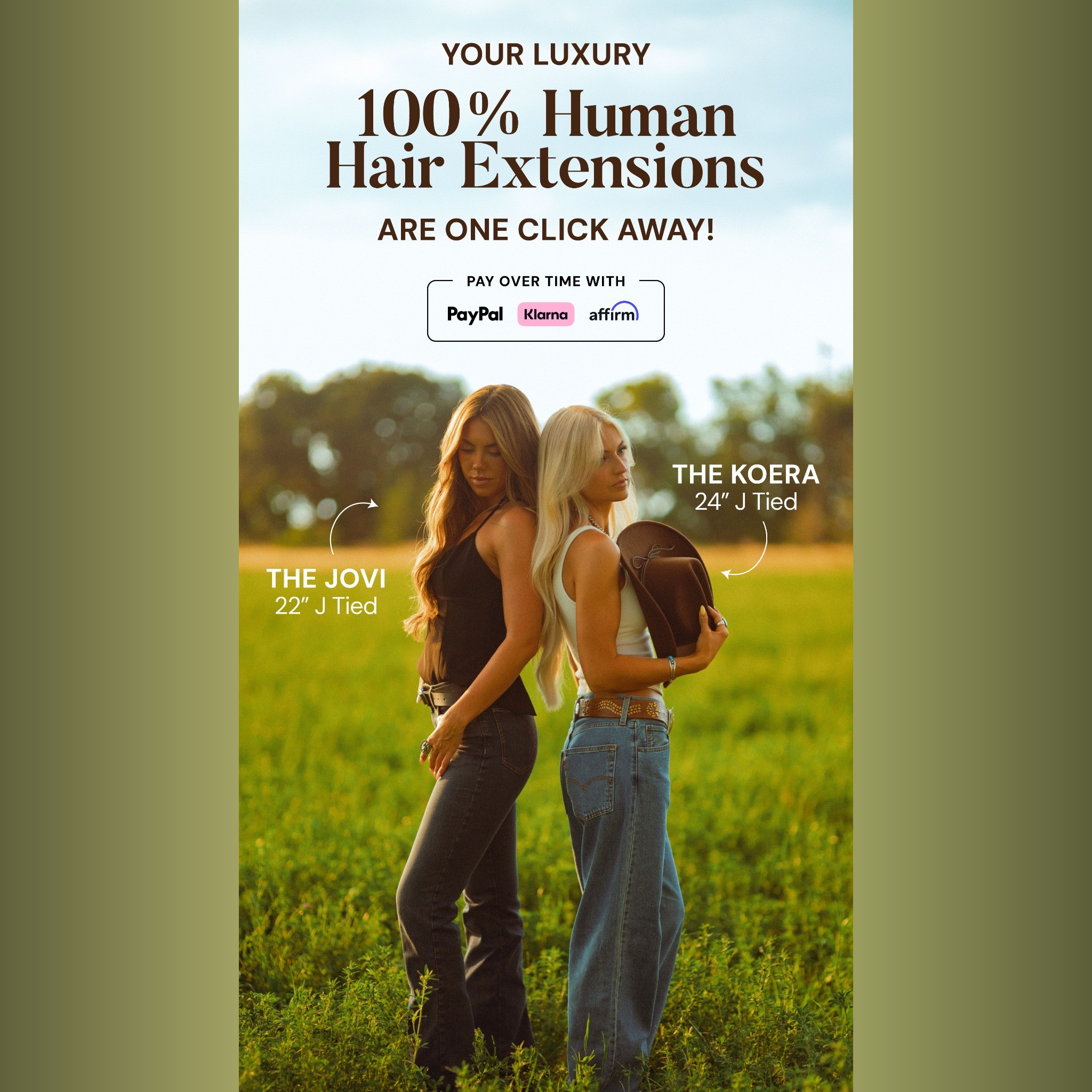 JZ Styles Co. Facebook ad: Natural-looking hair, effortless transformation.