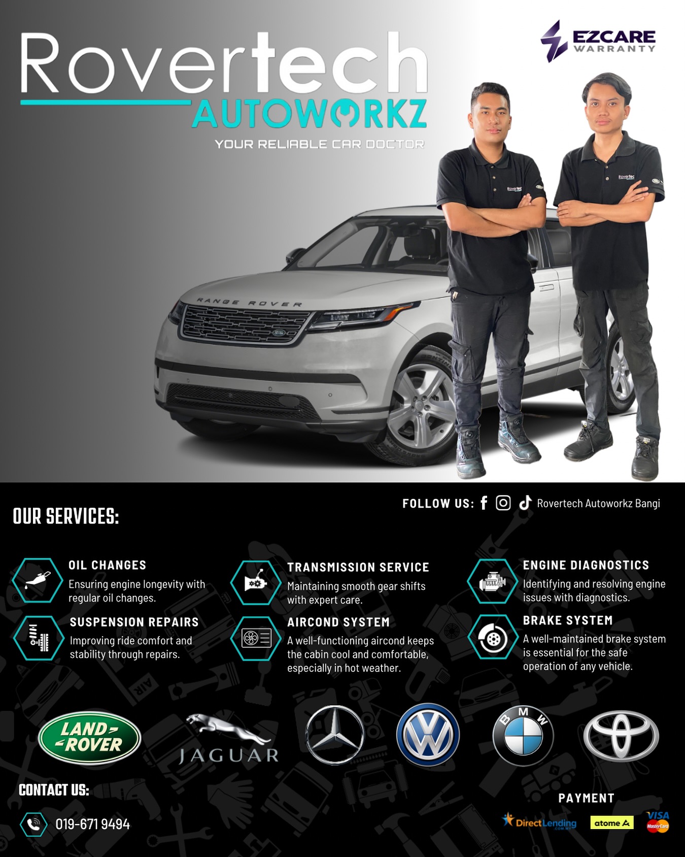 Rovertech Autoworkz Bangi Facebook ad: ๐น๐ถ๐ฝ๐ฌ๐น๐ป๐ฌ๐ช๐ฏ ๐จ๐ผ๐ป๐ถ๐พ๐ถ๐น๐ฒ๐ ๐บ๐ซ๐ต ๐ฉ๐ฏ๐ซ
