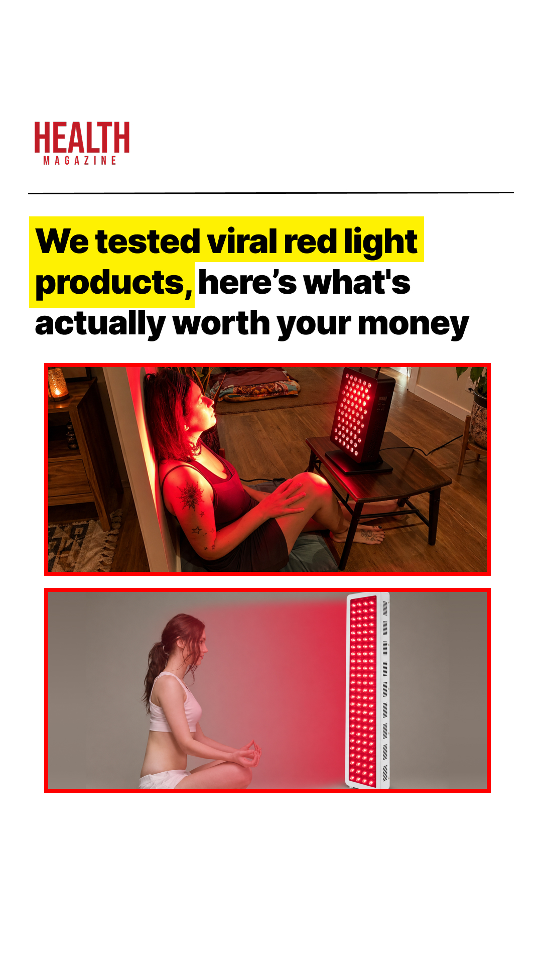 Health Magazine Facebook ad