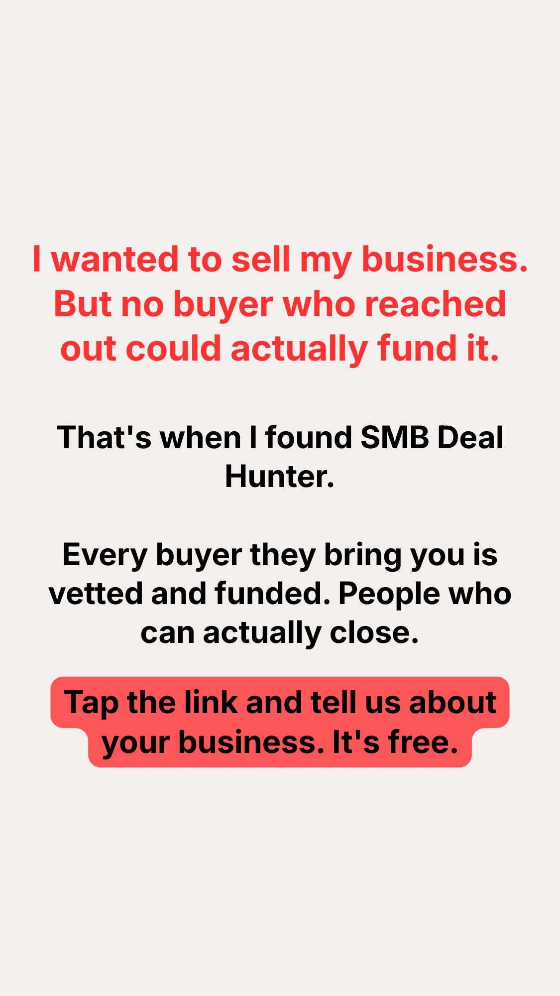 SMB Deal Hunter Facebook ad