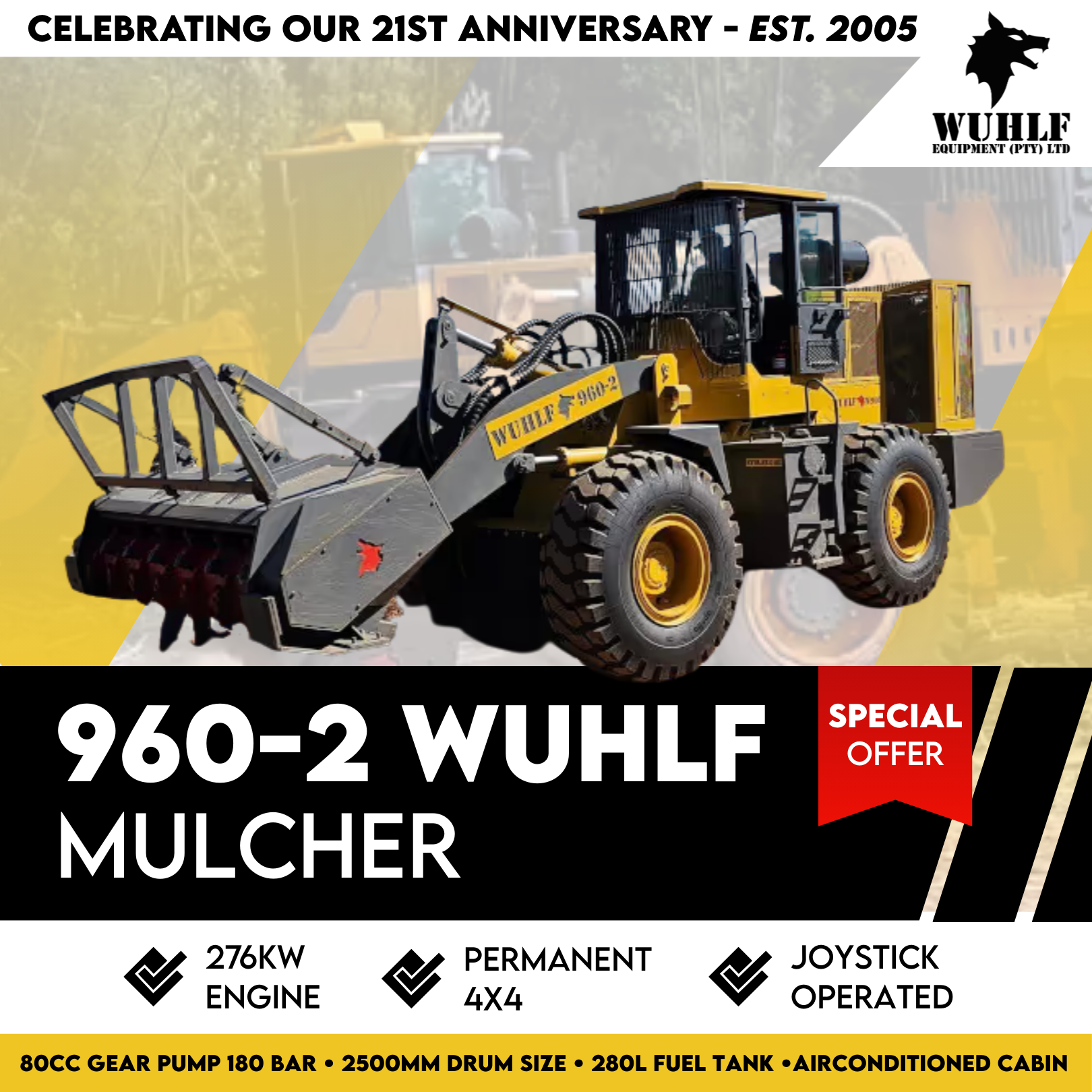 Wuhlf Equipment Facebook ad: 960-2 MULCHER