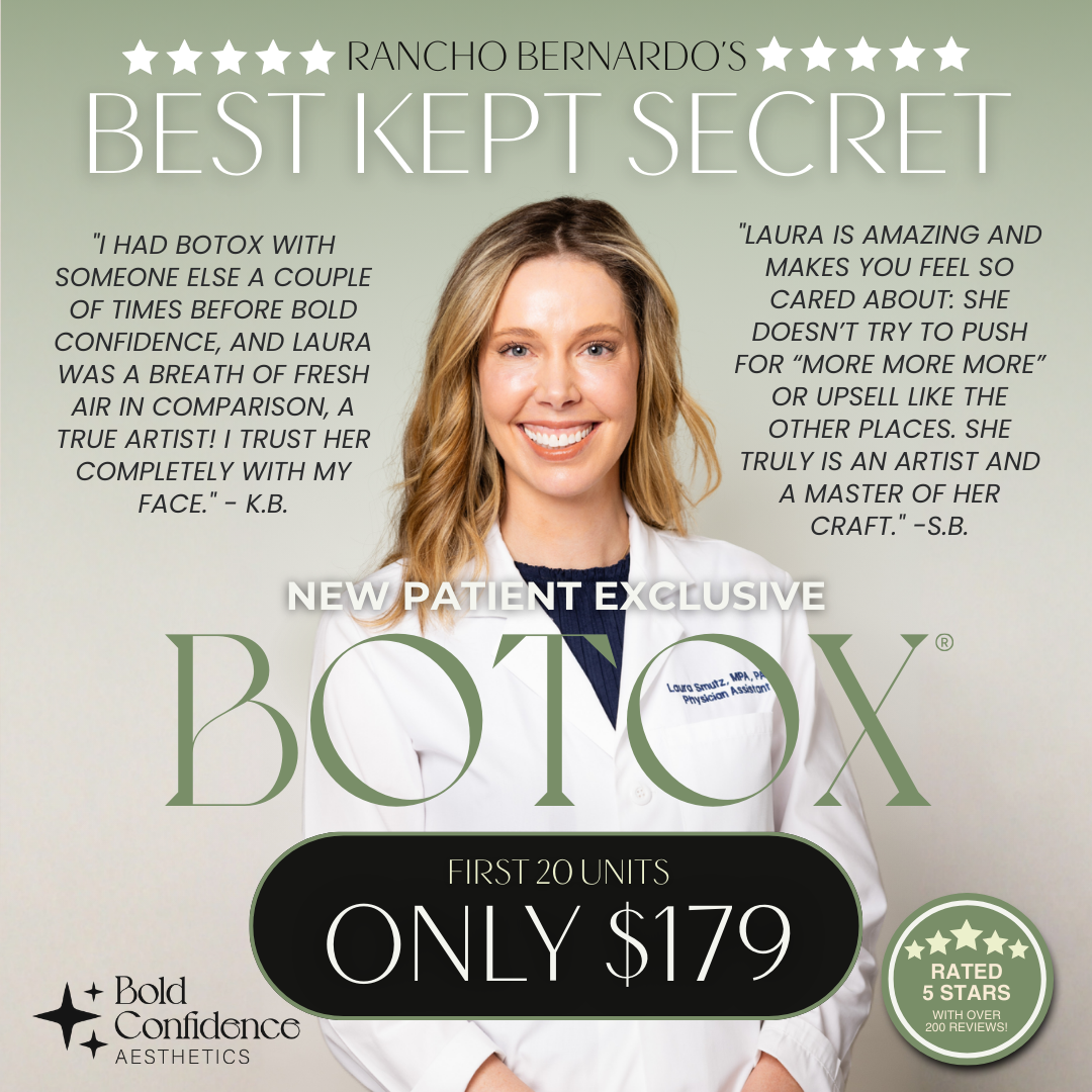 Bold Confidence Aesthetics Facebook ad: Get 20 units of Botox for ONLY $179!