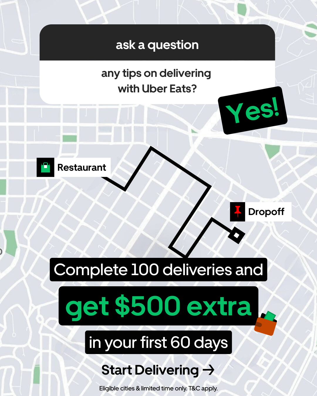 Uber Eats Facebook ad