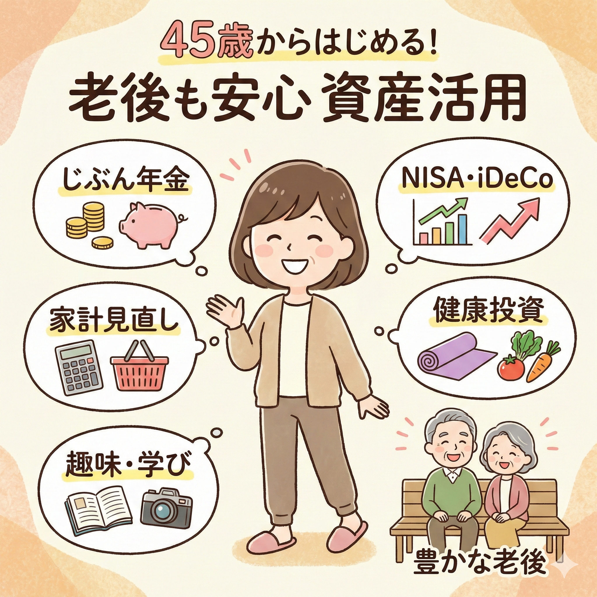 パーソナルファイナンス Facebook ad: 45歳からの老後資金の作り方