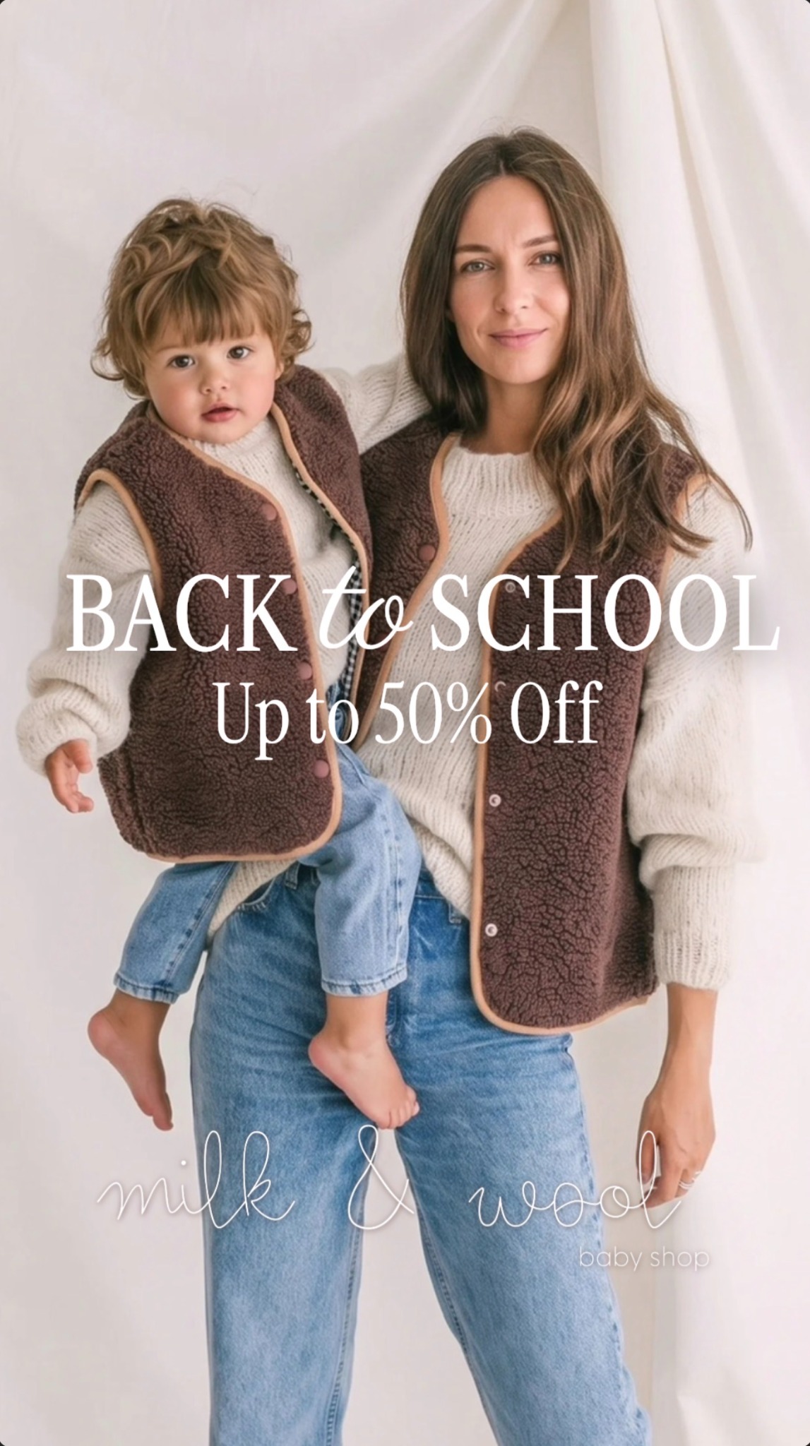 Milk and Wool Facebook ad: Clothing for little ones