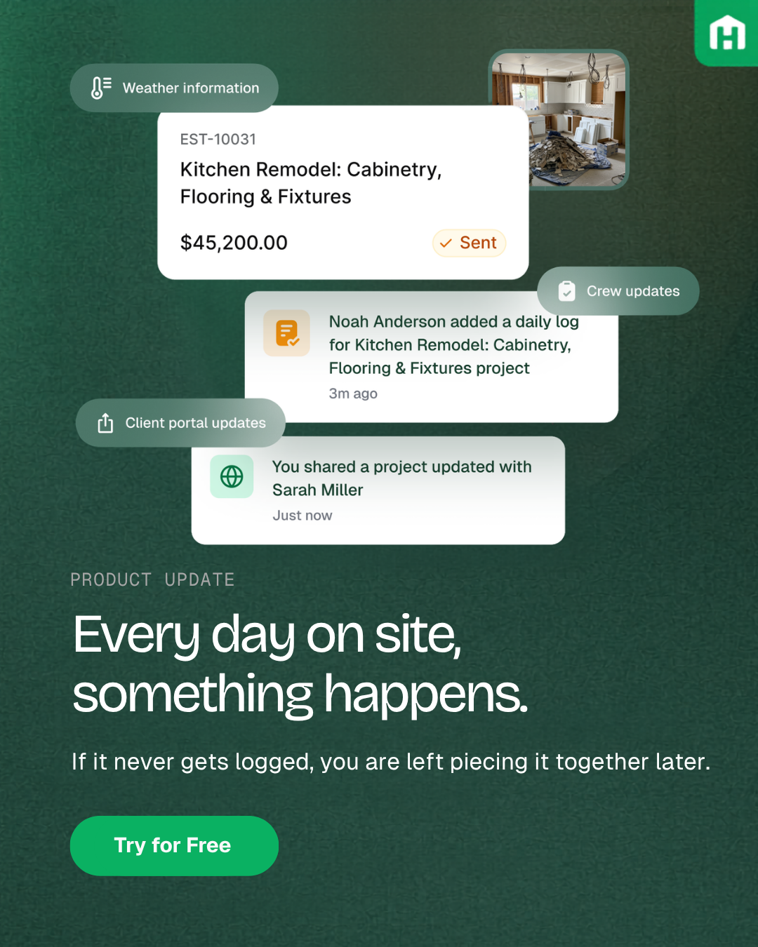 Handoff AI: Instant Remodeling Estimates Facebook ad from May 1, 2026