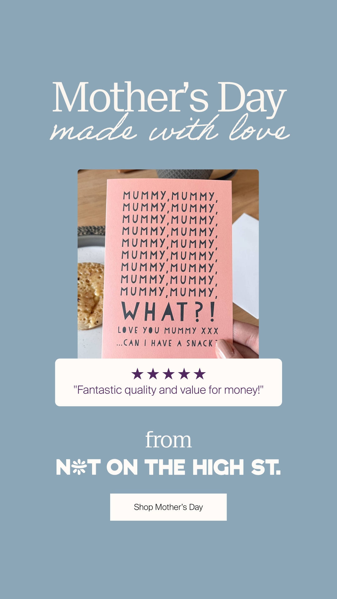 notonthehighstreet Facebook ad
