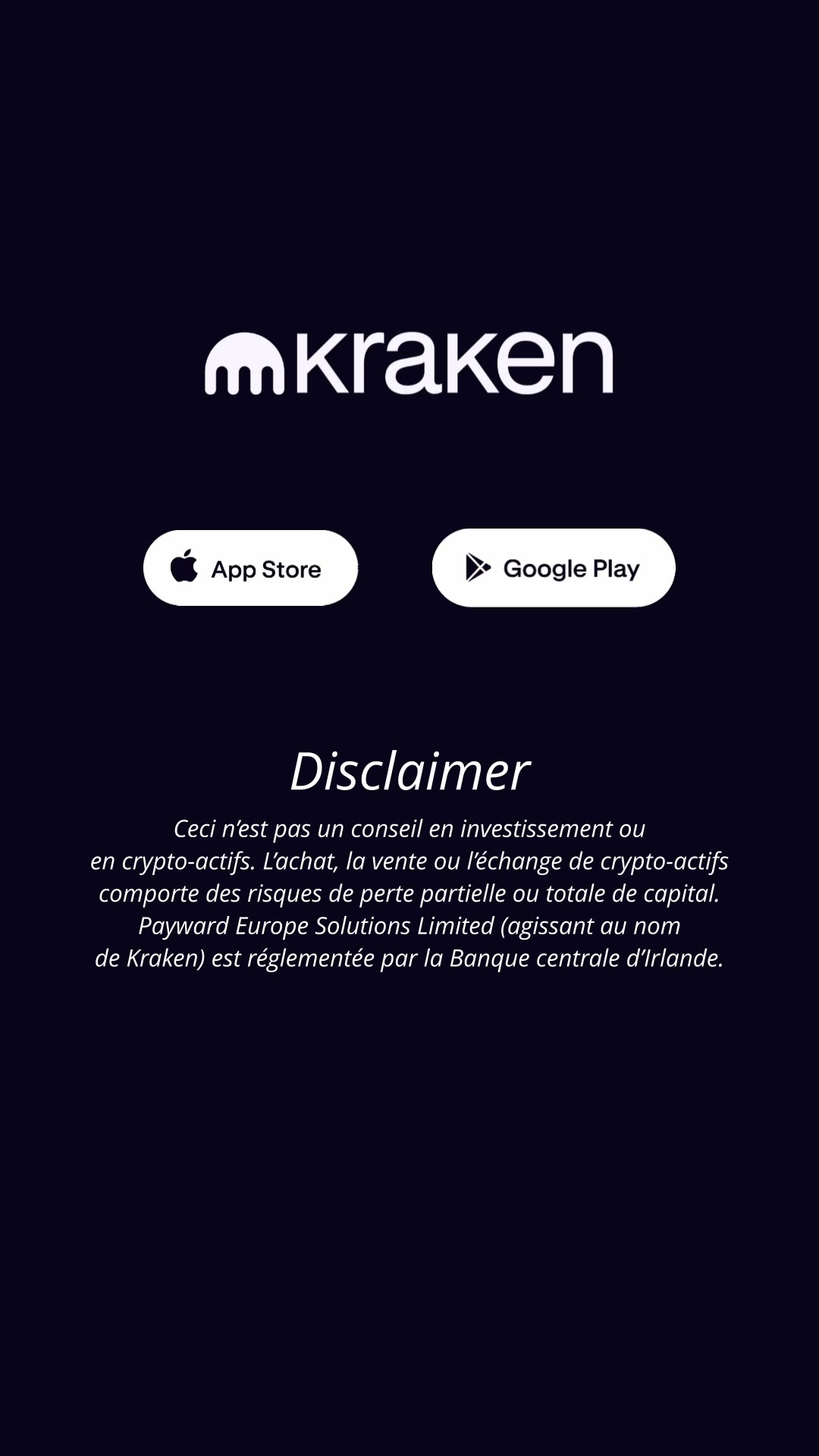 Kraken Digital Asset Exchange Facebook ad: Dépôts et retraits instantanés