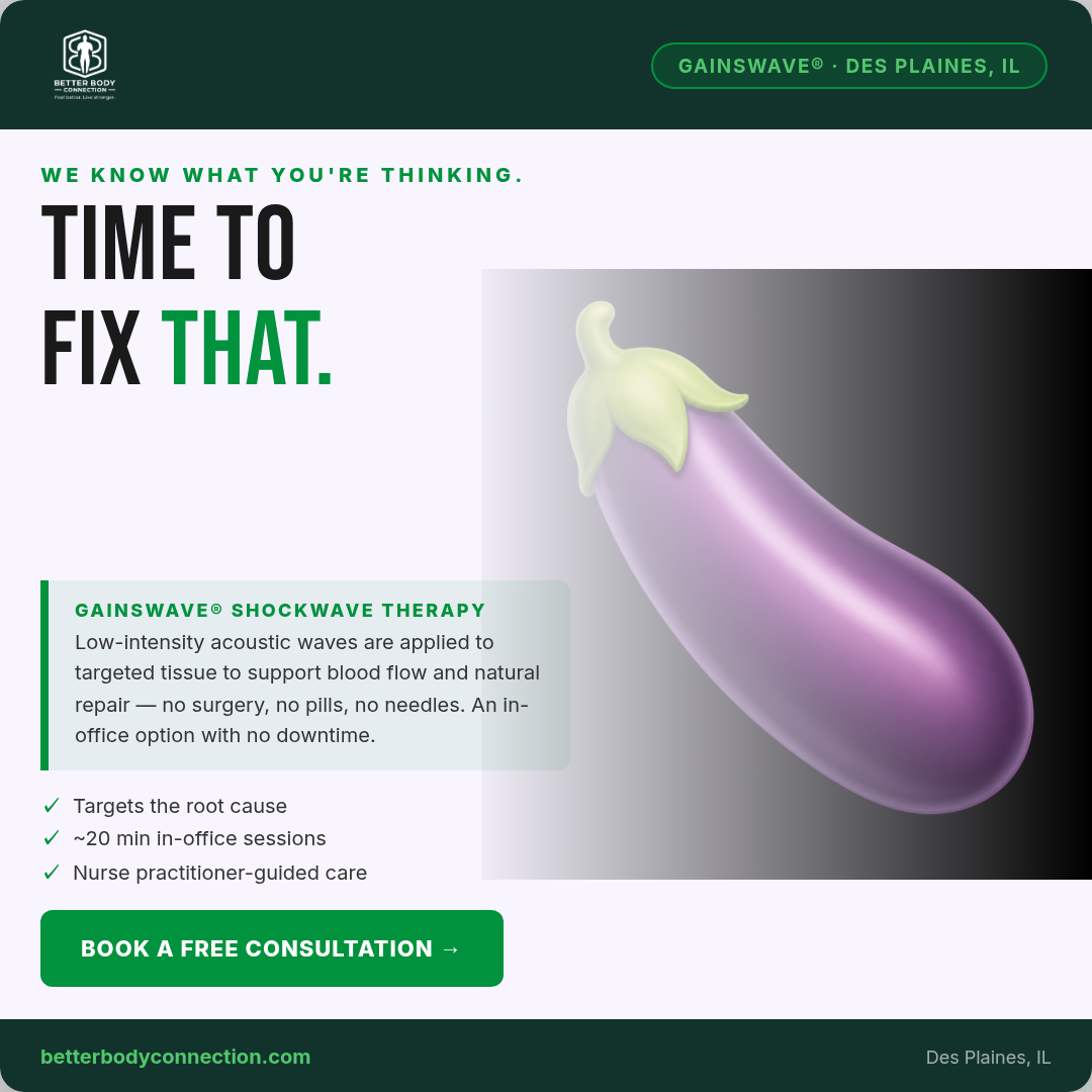 Better Body Connection Facebook ad: Des Plaines We Got You!