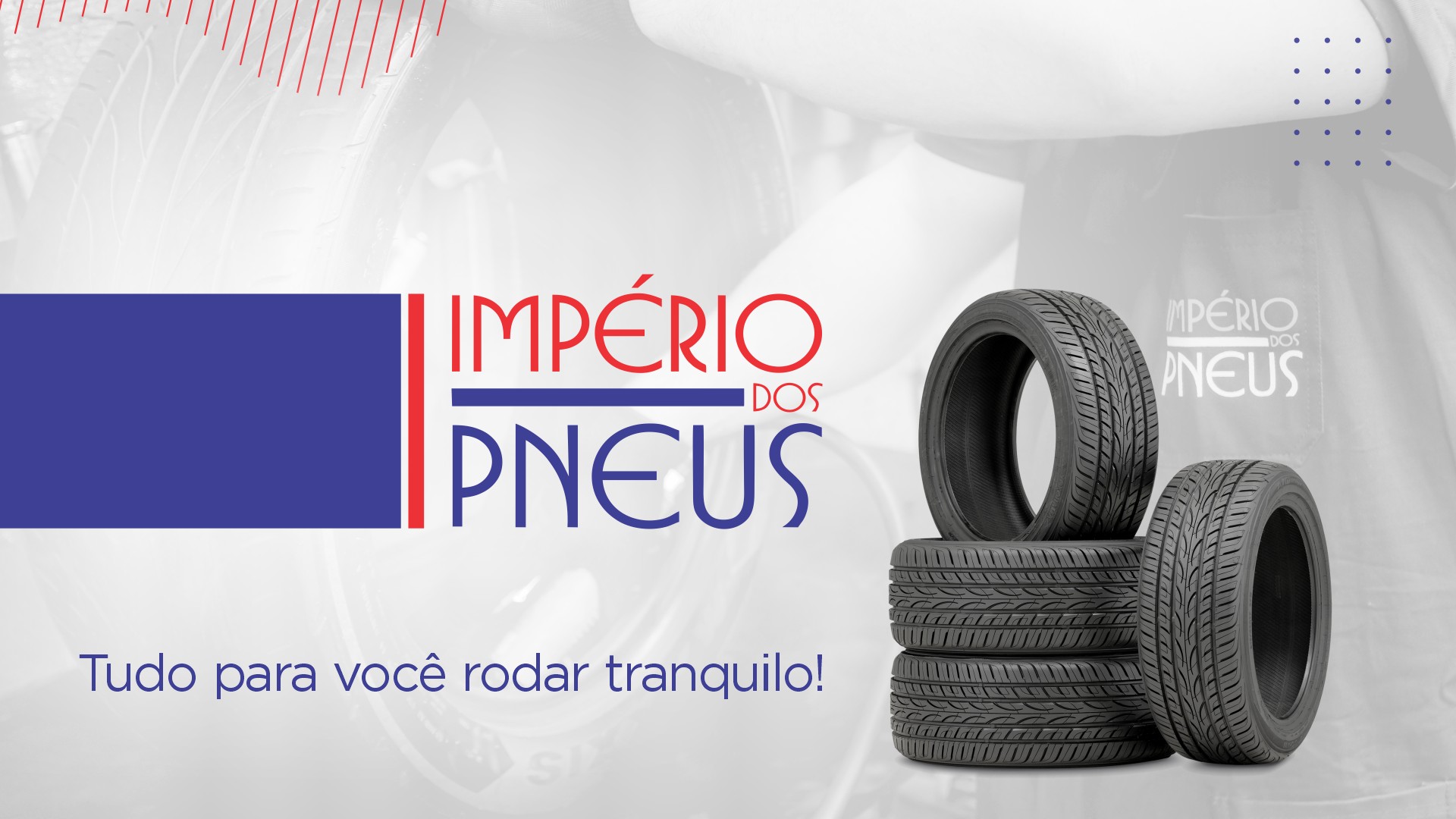 Império dos Pneus Facebook ad: Estamos prontos para te atender há 25 anos.