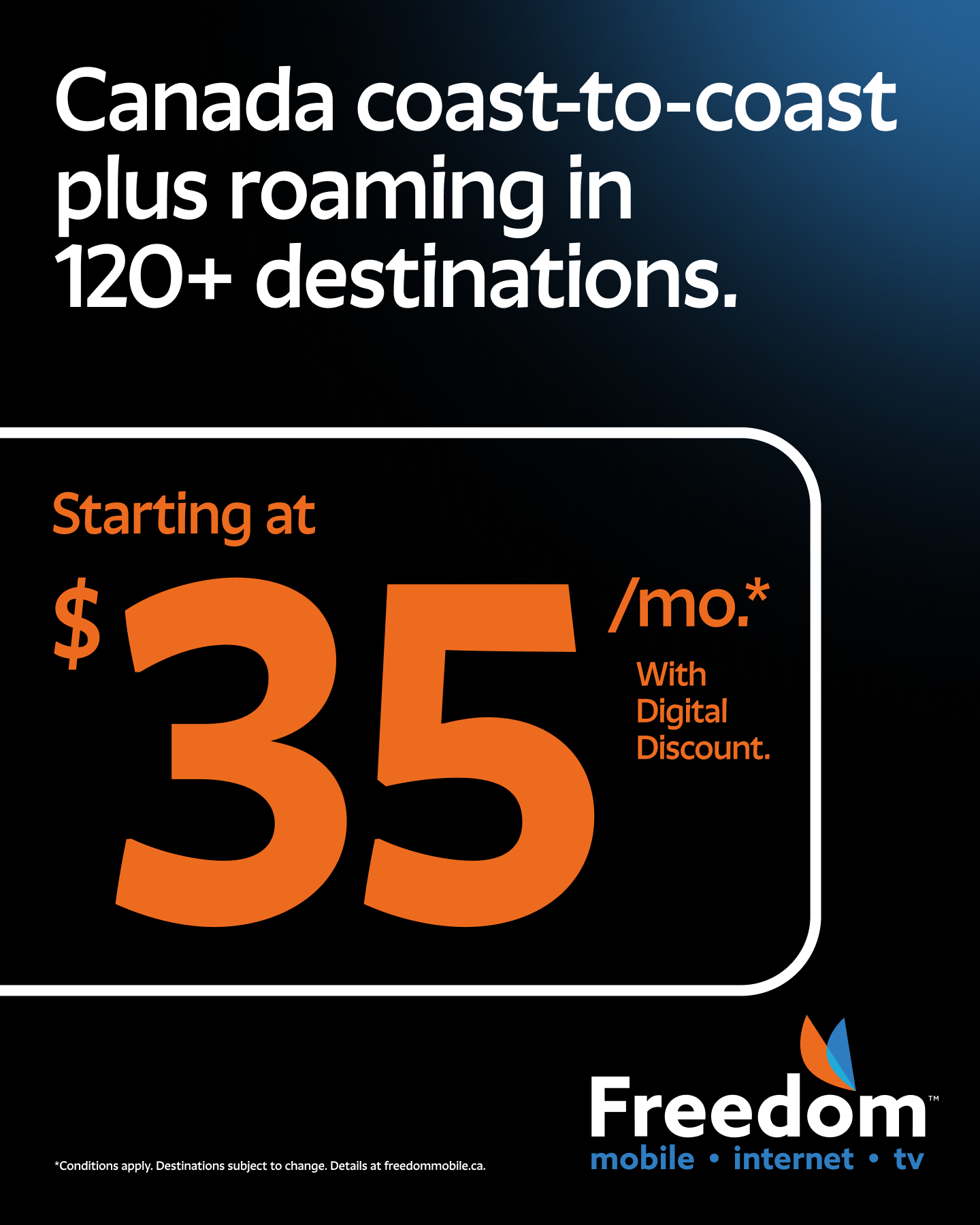 Freedom Mobile Facebook ad from Jun 12, 2026
