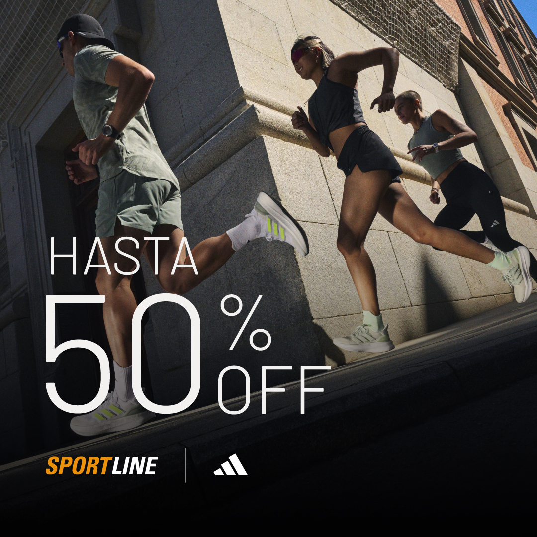 Sportline -Todo para vivir el deporte- Facebook ad: Sportline - Hasta 50% OFF en adidas