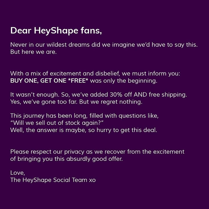 HeyShape USA Facebook ad: The Comfy Crop Top That Actually Lifts and Supports