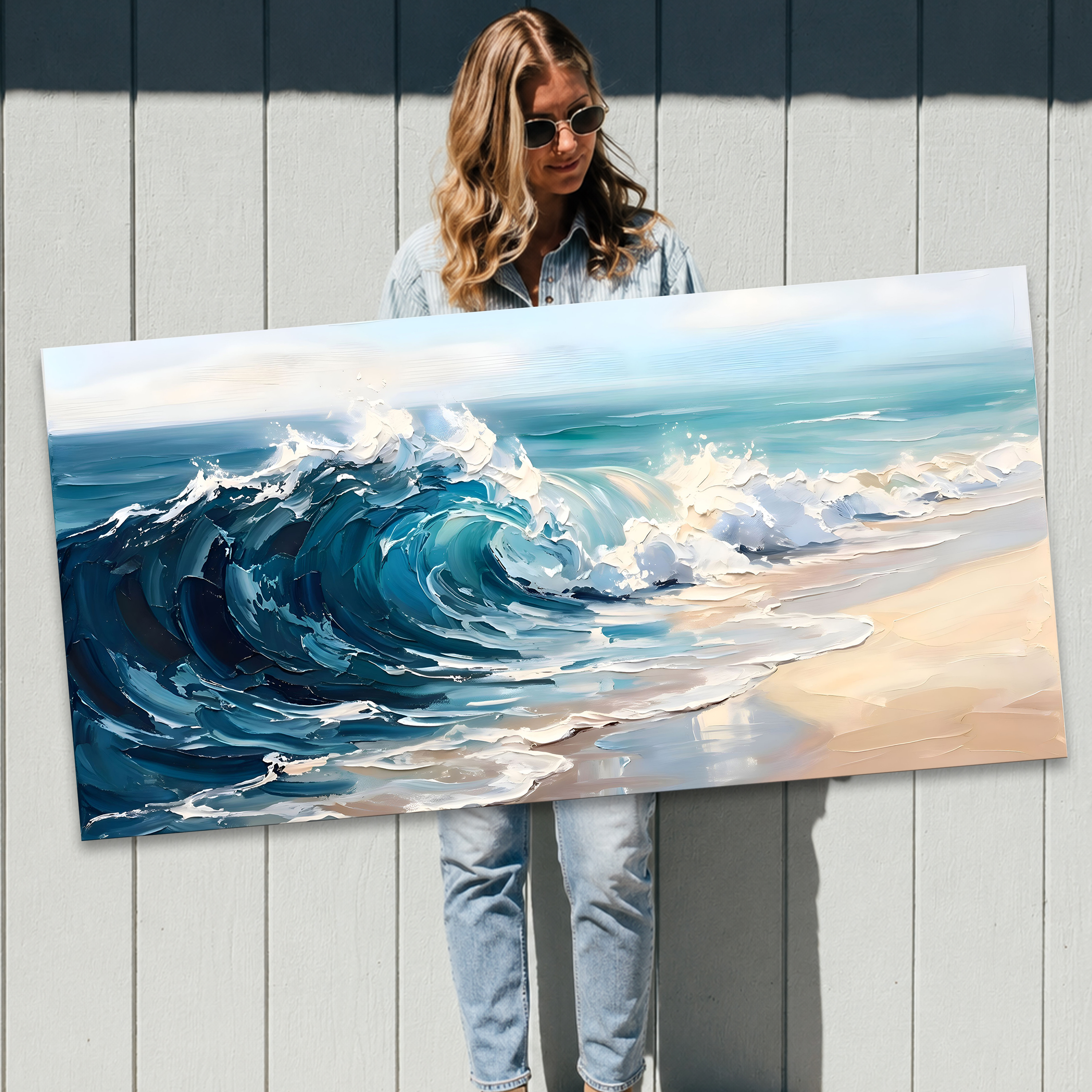 Tailored Canvases - Personalized Art Facebook ad: Ocean Tide Escape | Made in the USA | Ships Fast