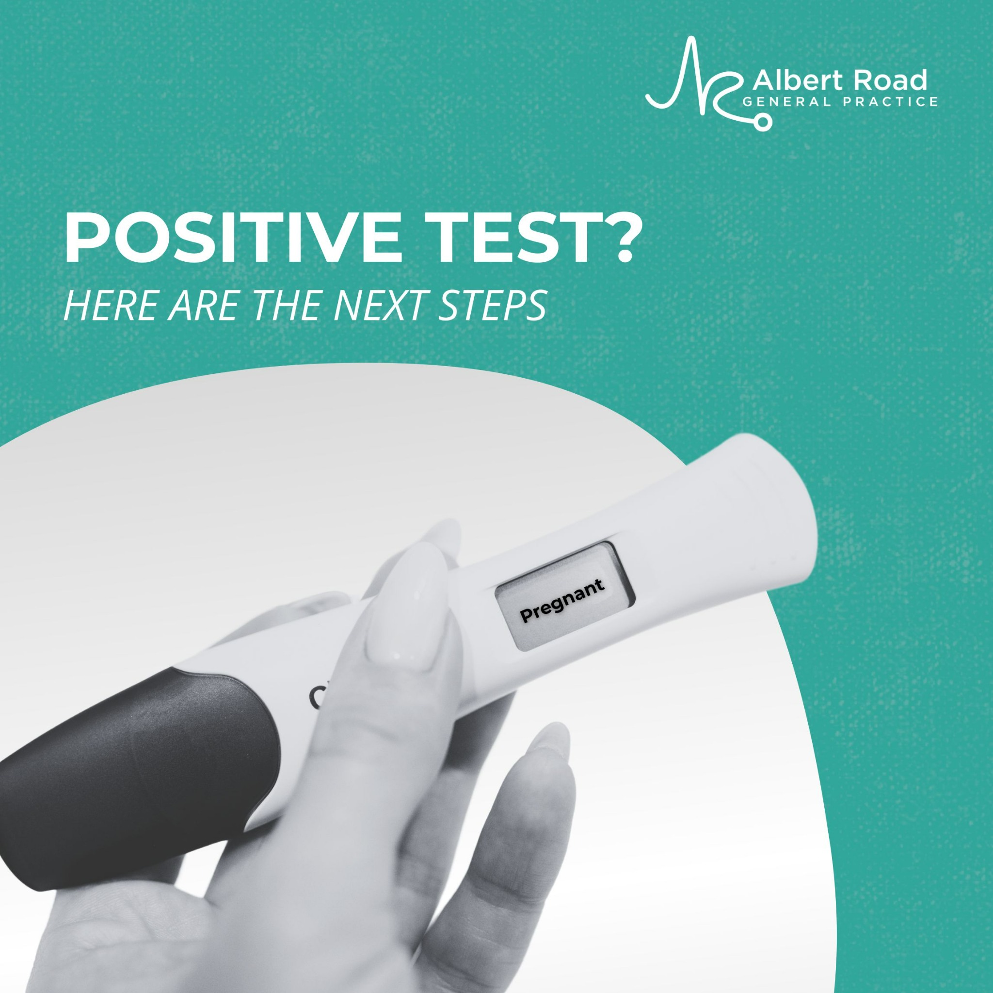 Albert Road General Practice Facebook ad: Positive Pregnancy Test?