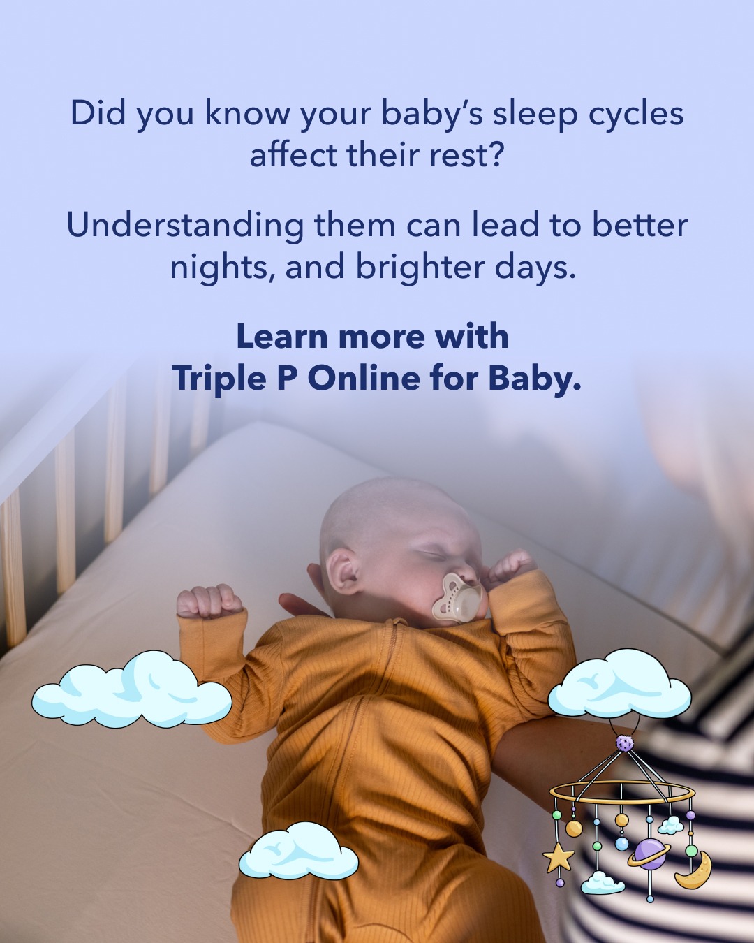 Triple P - Positive Parenting Program Facebook ad: Better sleep starts with understanding