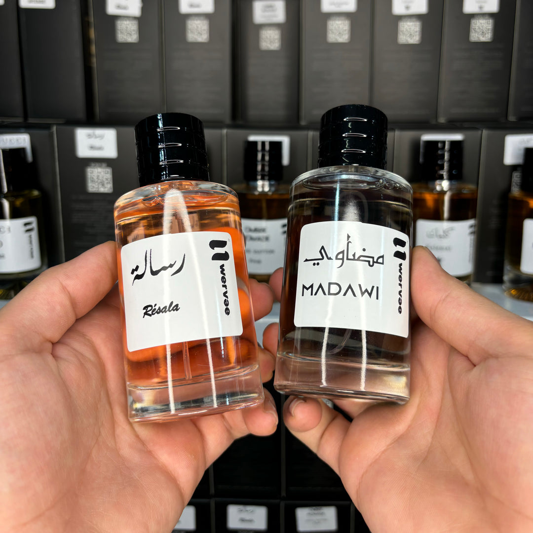 Swervee Parfums Facebook ad: SWERVEE, العطر لي يحكي شخصيتك مشي غير ريحة……