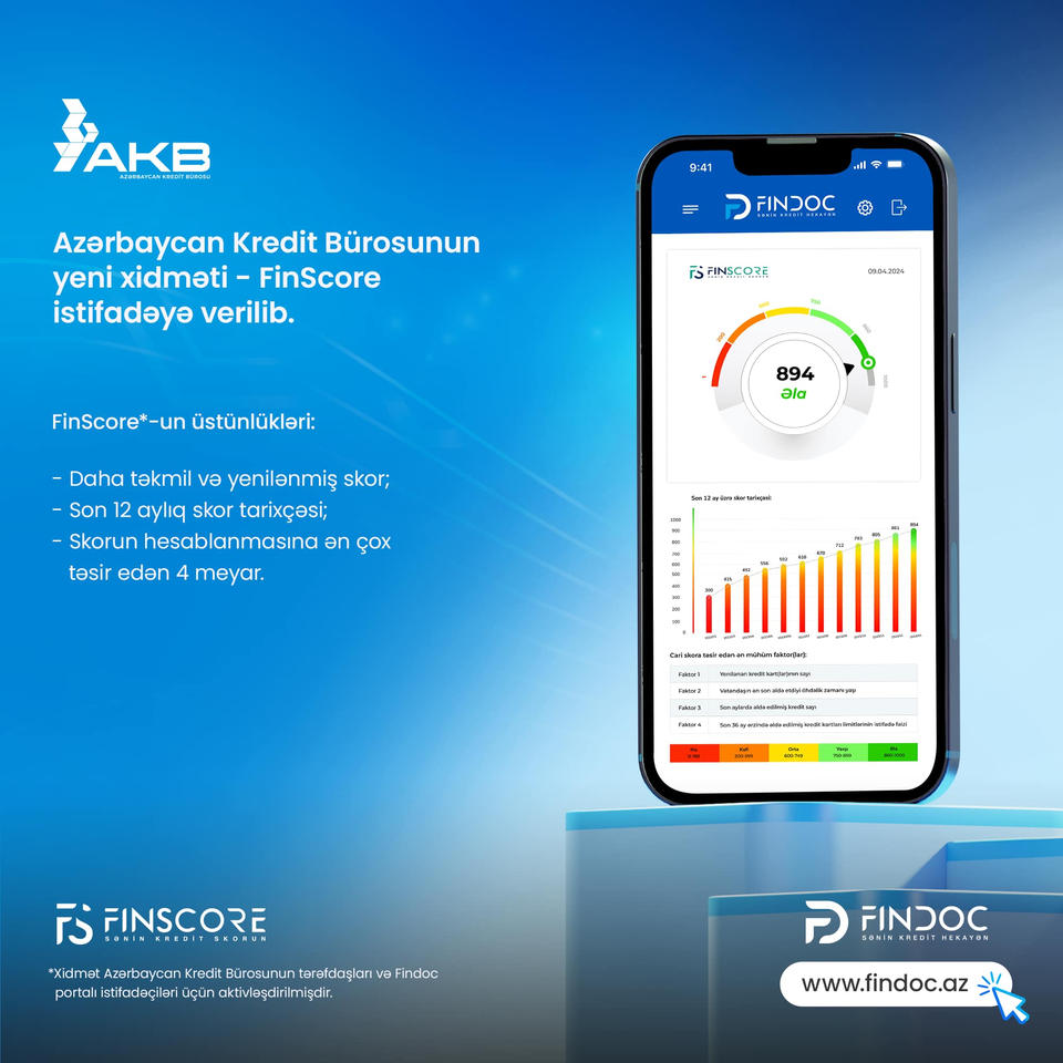 Azerbaijan Credit Bureau Facebook ad: AKB I Kredit skoru