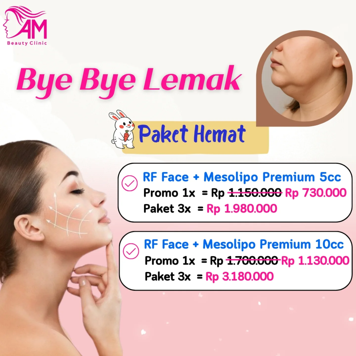 am.beautyclinic Facebook ad: Hai Beauties