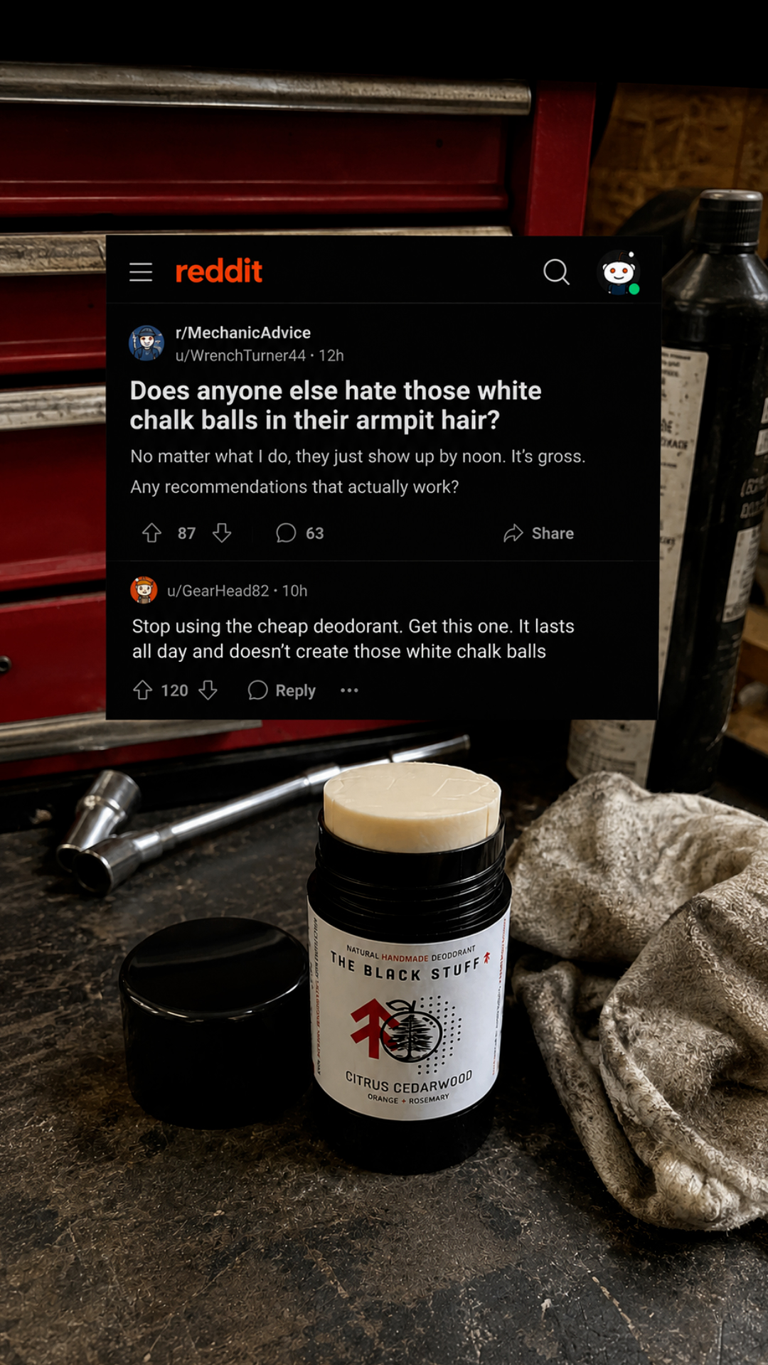 The Black Stuff Facebook ad