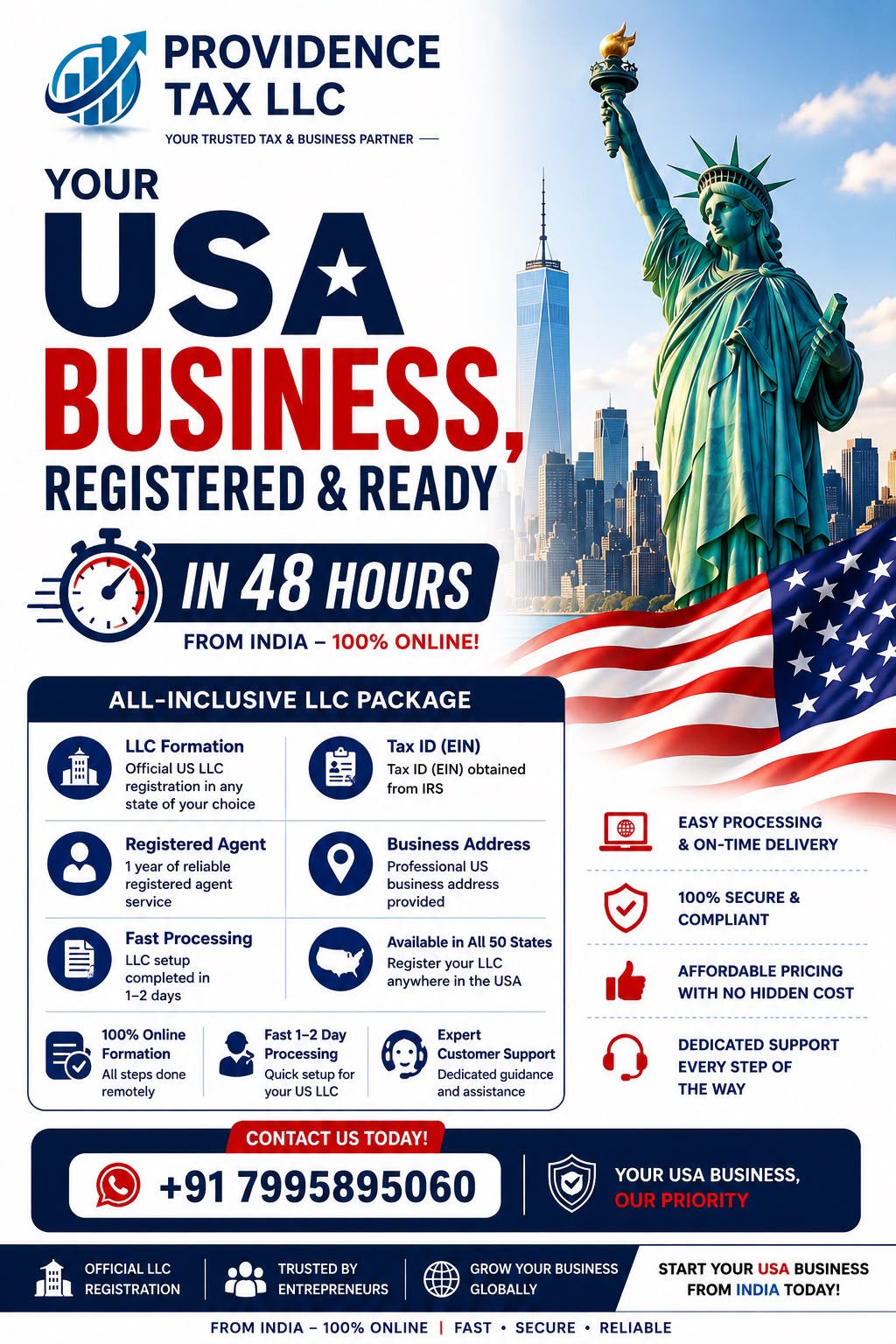 Efin Provider Facebook ad: Start Your USA Company Today