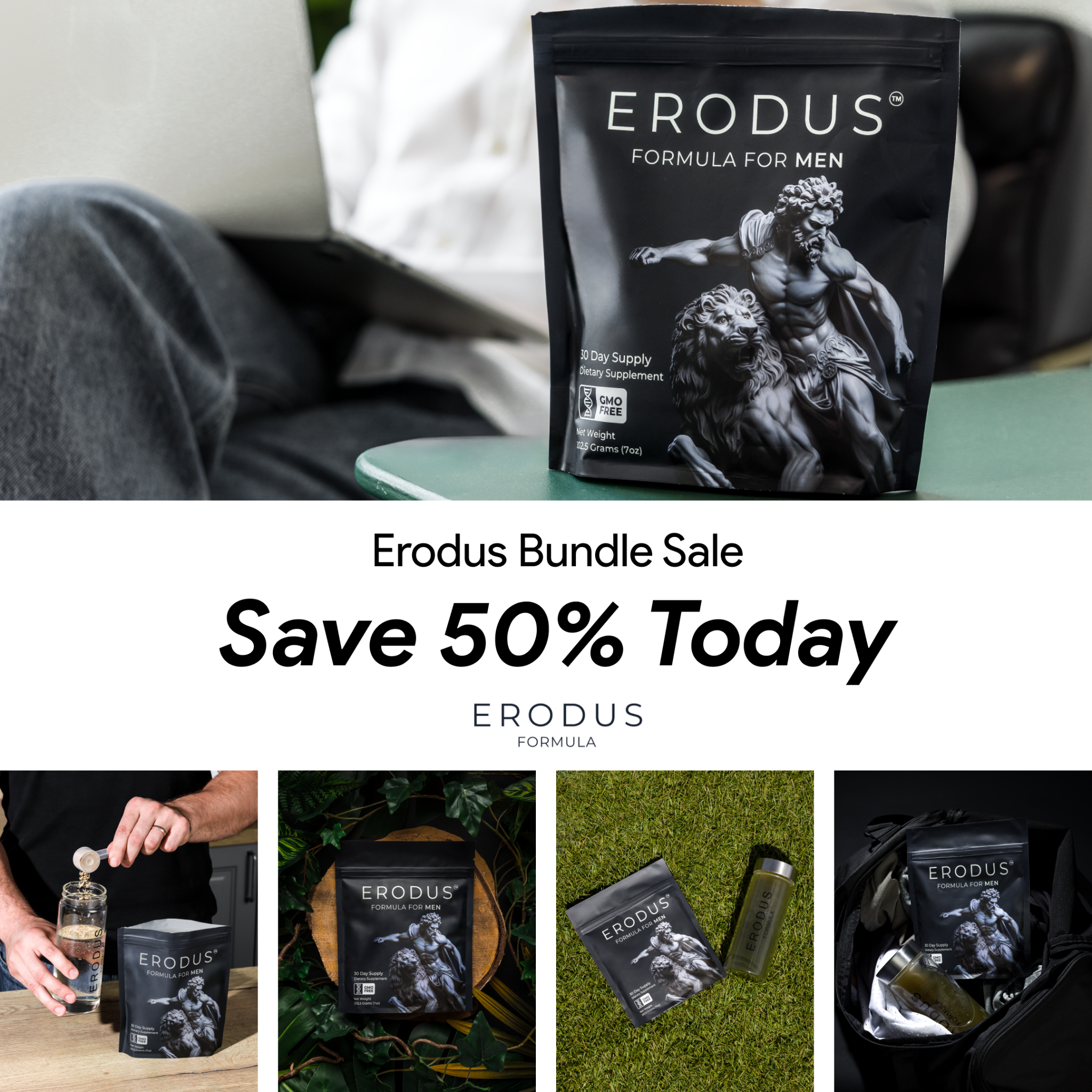 Erodus Formula For Men Facebook ad