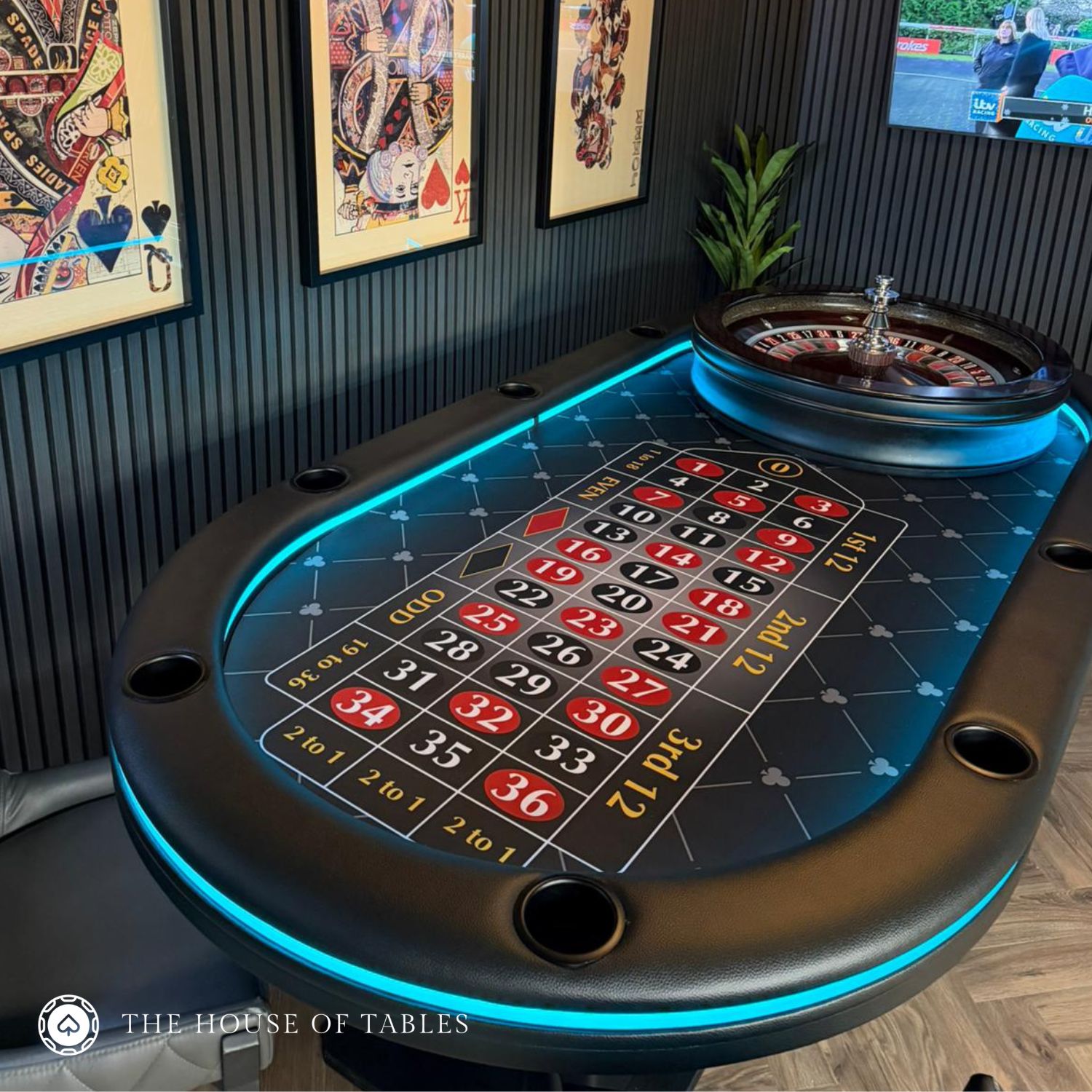 The House Of Tables Facebook ad: We build luxury bespoke poker tables for players…
