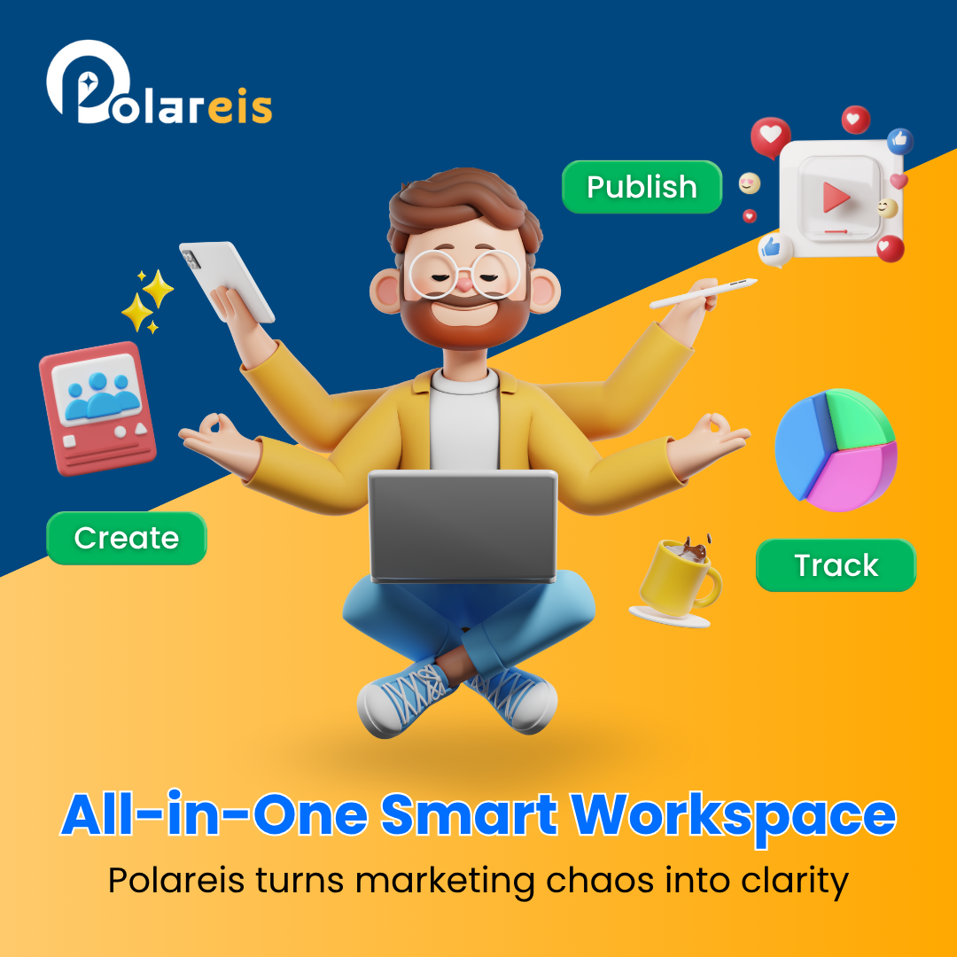 Polareis Facebook ad: As a modern day marketer wearing multiple hats…