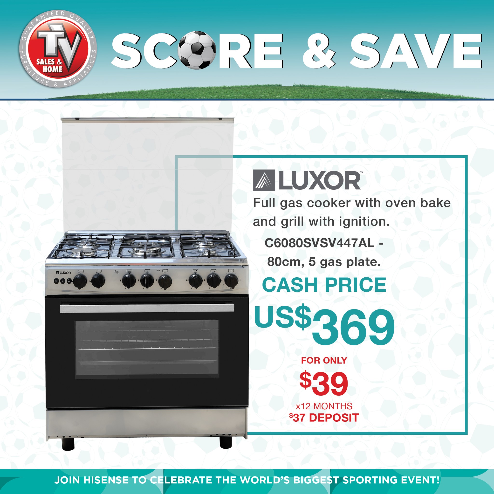 TV Sales & Home Facebook ad: Don’t let electricity powercuts stop your match-day cooking!