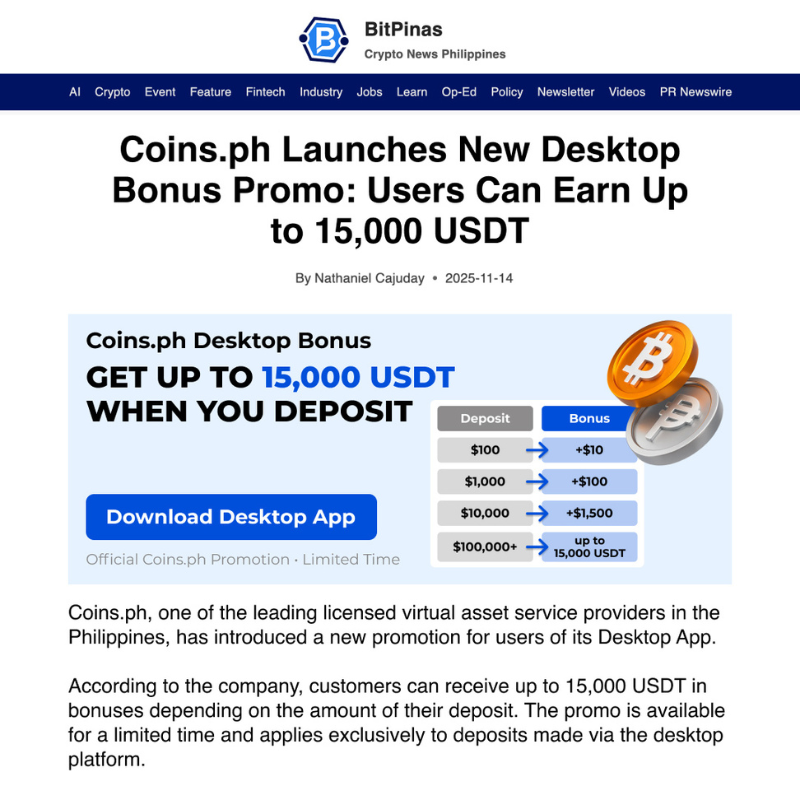 Reese Rachel Ahuja Facebook ad: Claim your Reward in the coins.ph Desktop