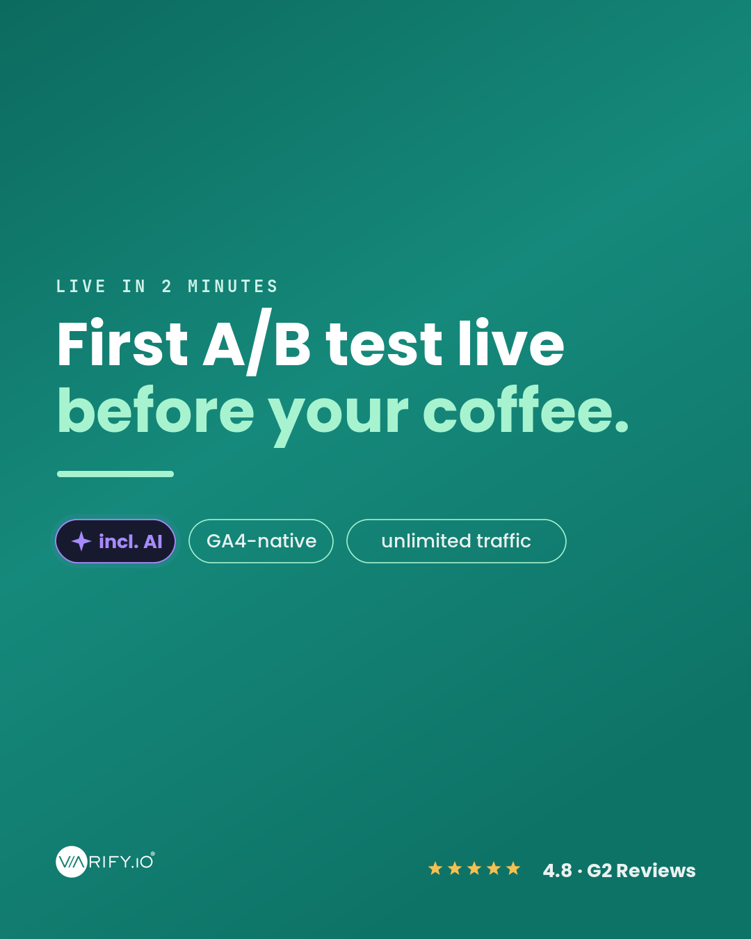 Varify.io Facebook ad: Launch Your First Test Fast