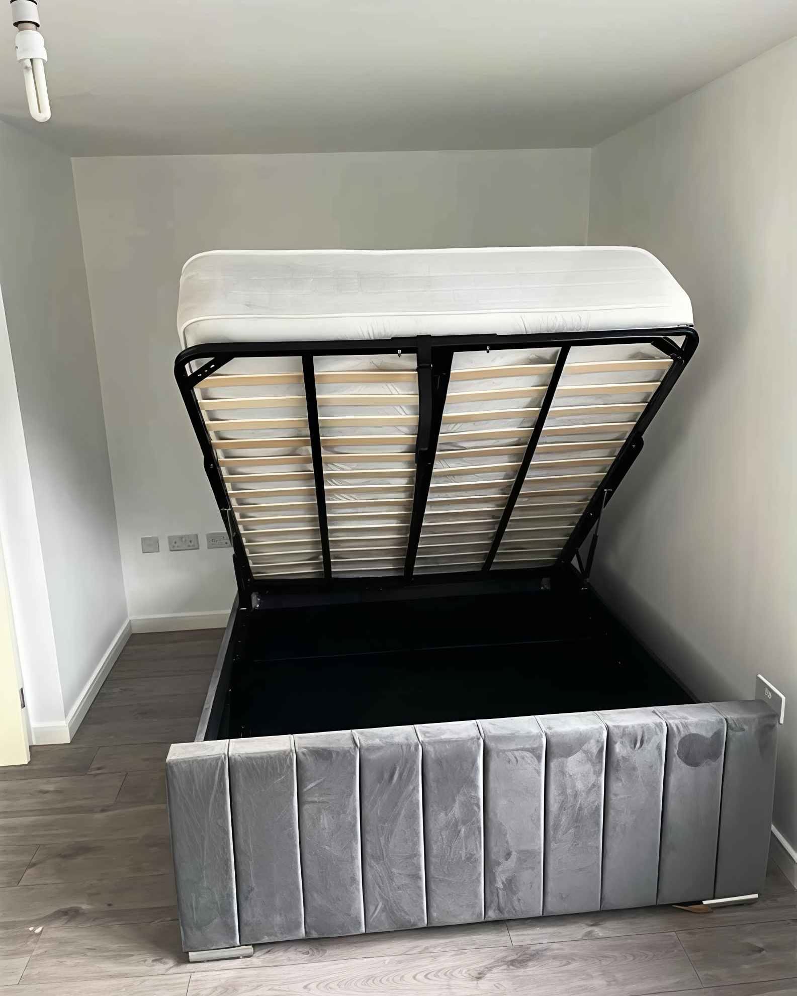 Mandy Lambert Facebook ad: Double Size Ottoman Storage Bed Frame & Mattress - In…