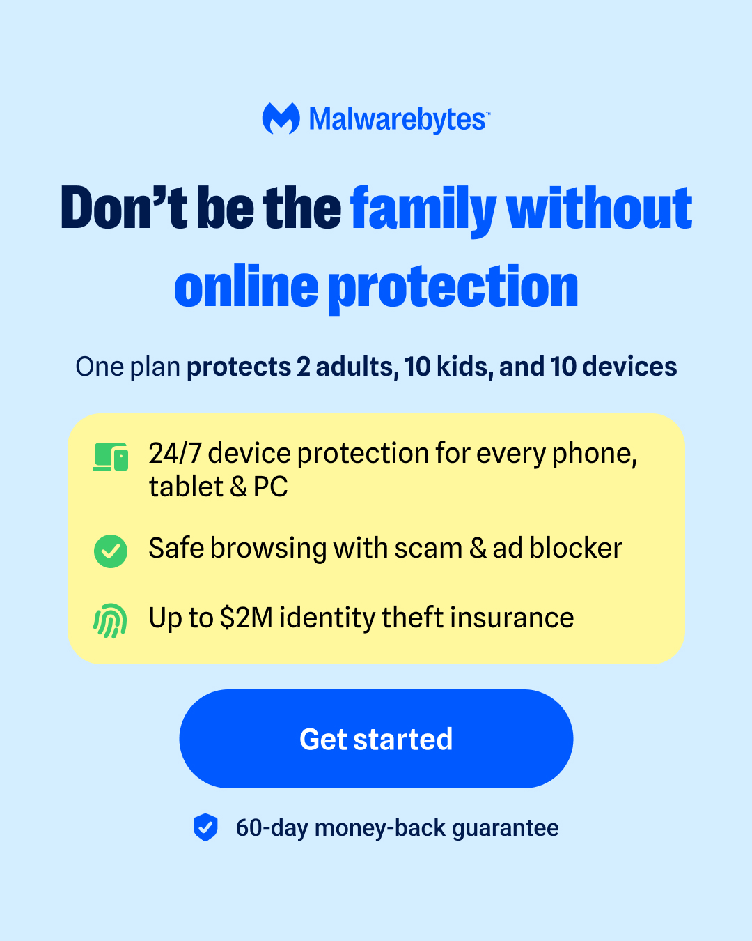 Malwarebytes Facebook ad