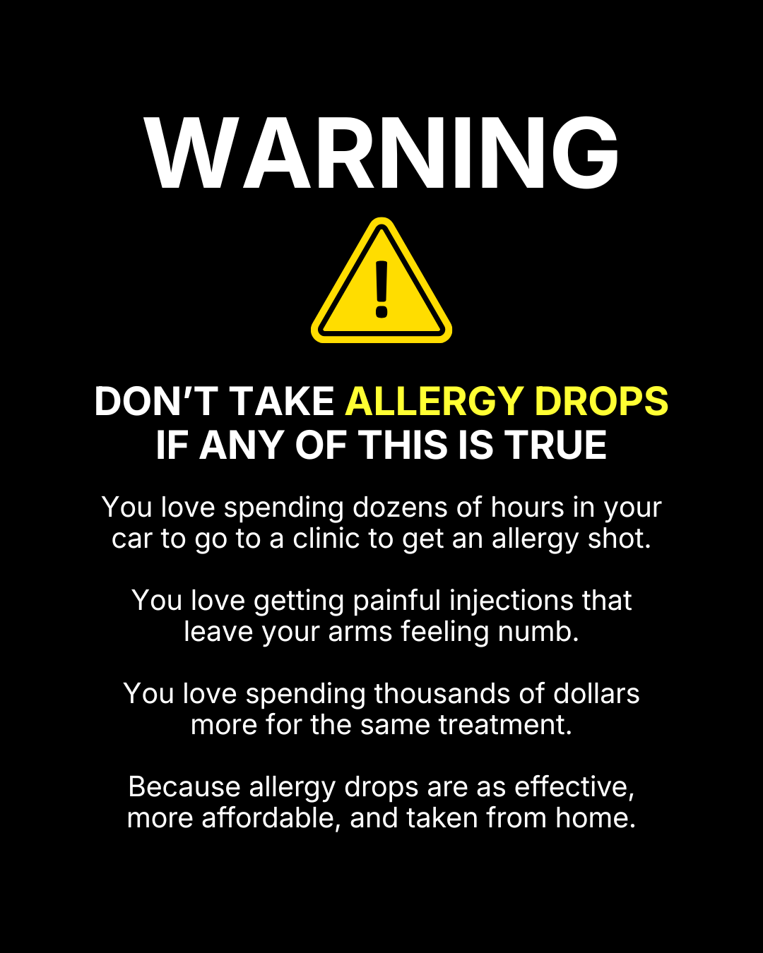 Curex Allergy Facebook ad