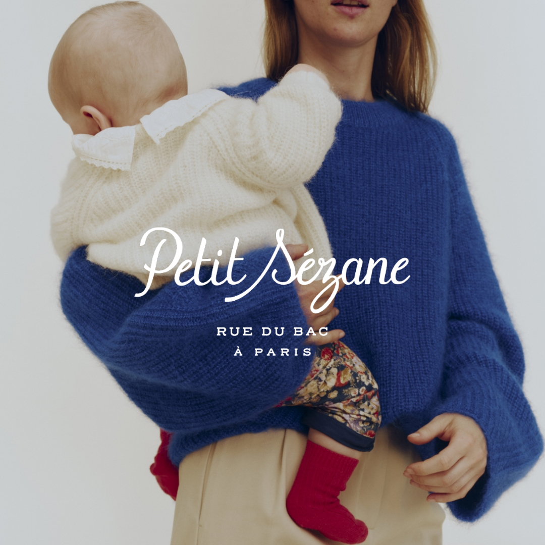 Petit Sézane Facebook ad: Strickwaren für die Allerkleinsten