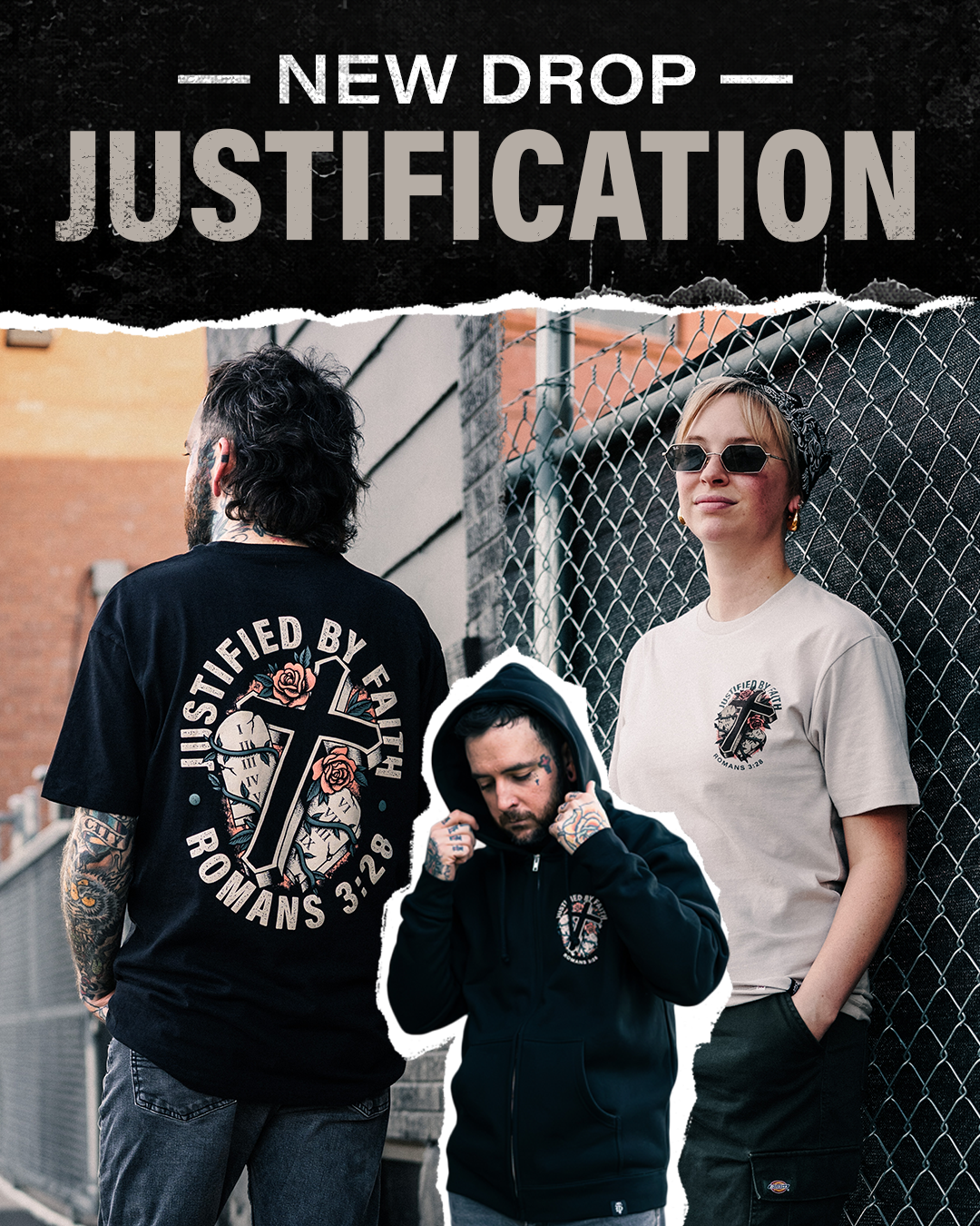 Disciple Threads Facebook ad: Justified by faith. Not performance.