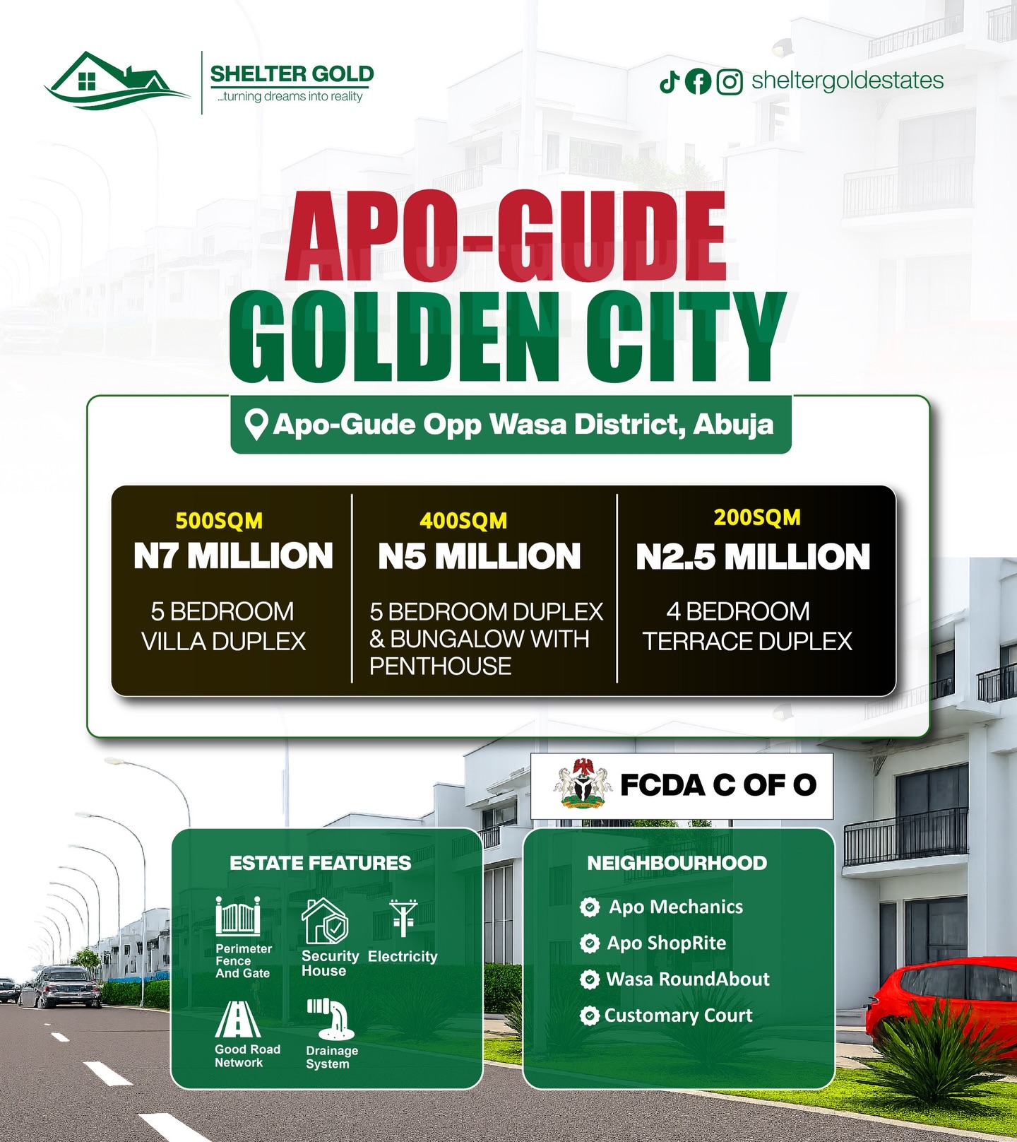 Shelter Gold Estates Facebook ad: Ready to secure your Abuja address in 2026?