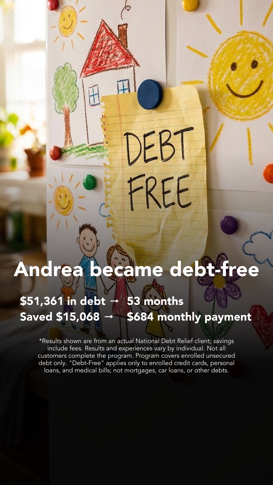 National Debt Relief Facebook ad