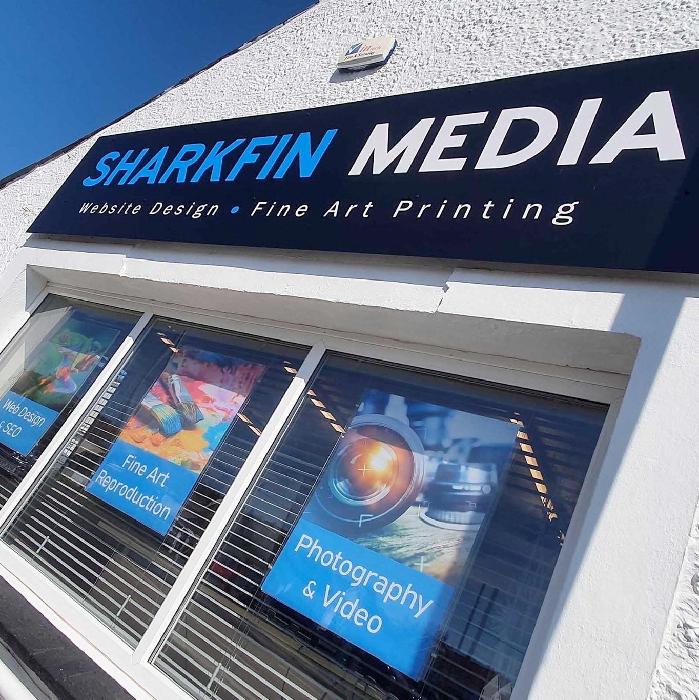 Sharkfin Media Facebook ad: Affordable, Local Web Design