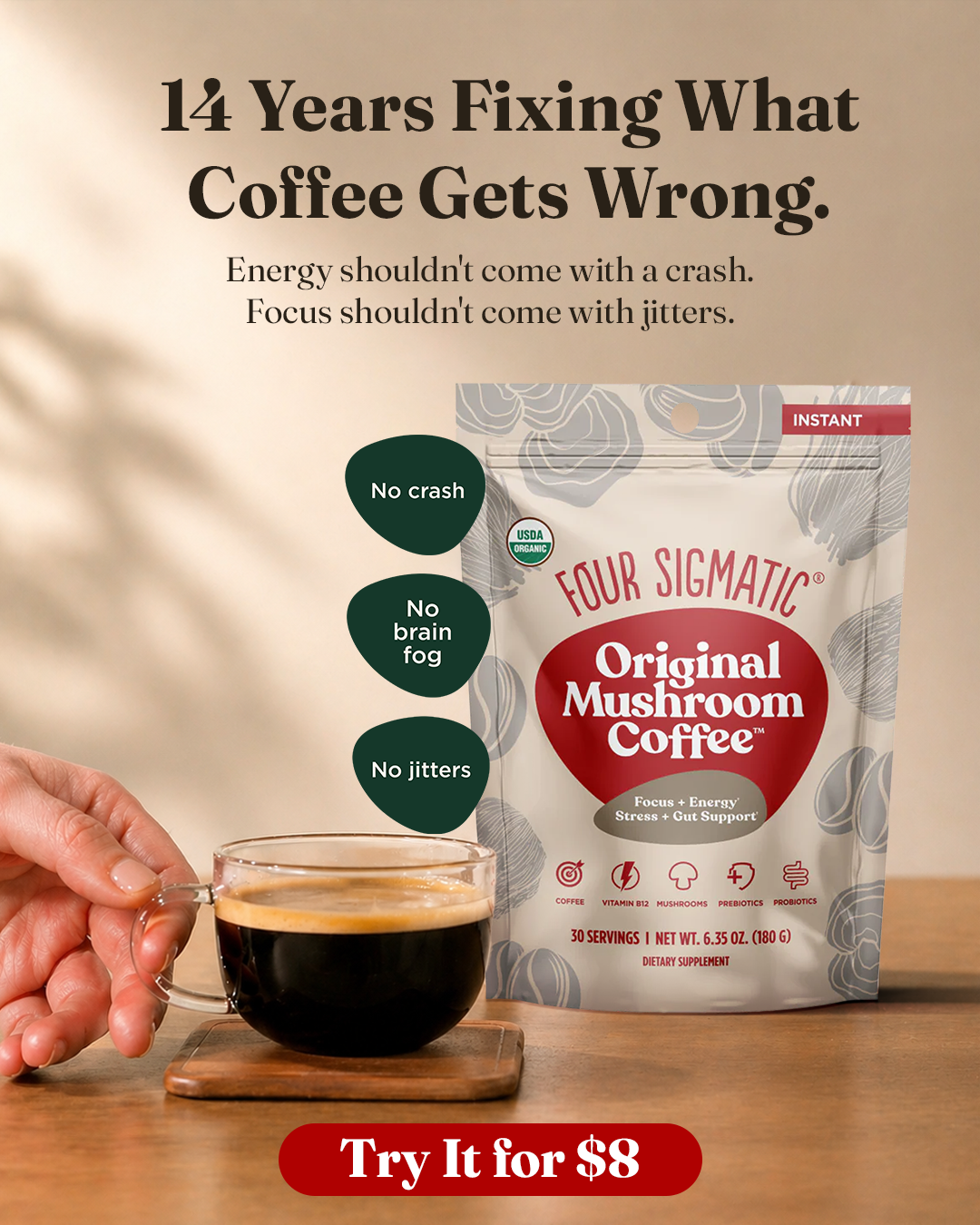 Four Sigmatic Facebook ad