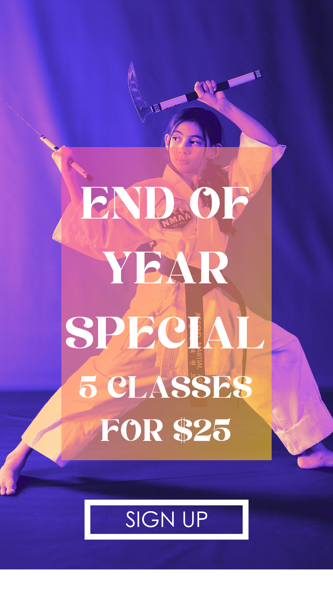 Ascend Martial Arts Selma Facebook ad: Accomplish your 2026 goals with our martial arts…