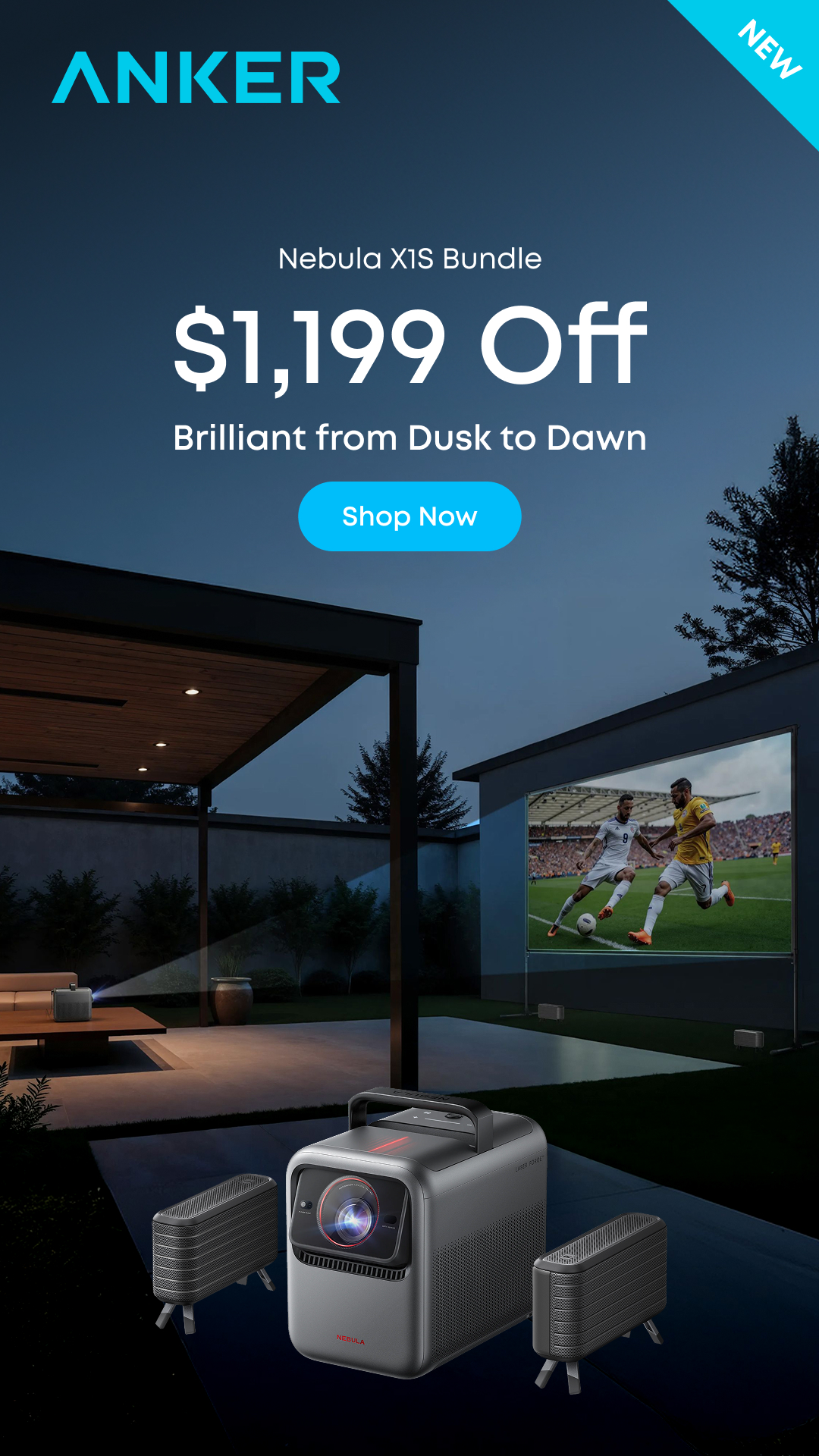 soundcore Facebook ad: Brilliant. Even at Dusk.