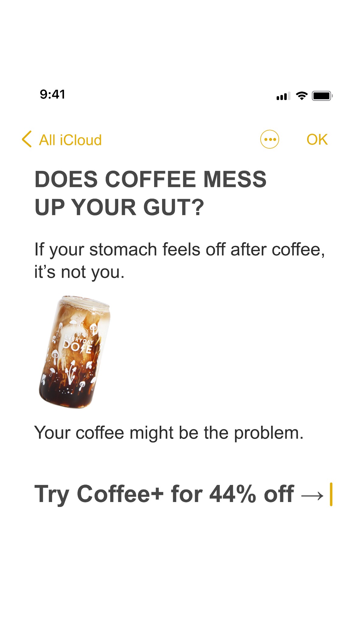 Everyday Dose Facebook ad