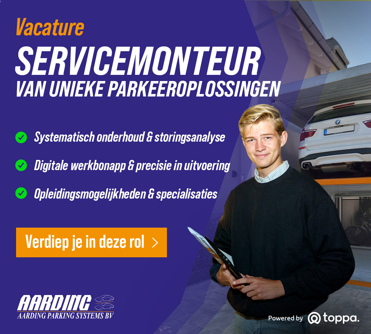 Aarding Parking Systems Facebook ad from Oct 1, 2025