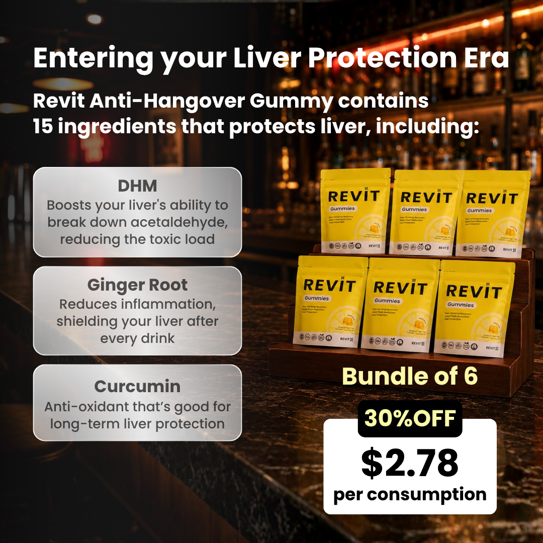 Revit Facebook ad: Your Liver Works Hard. Return the Favour.