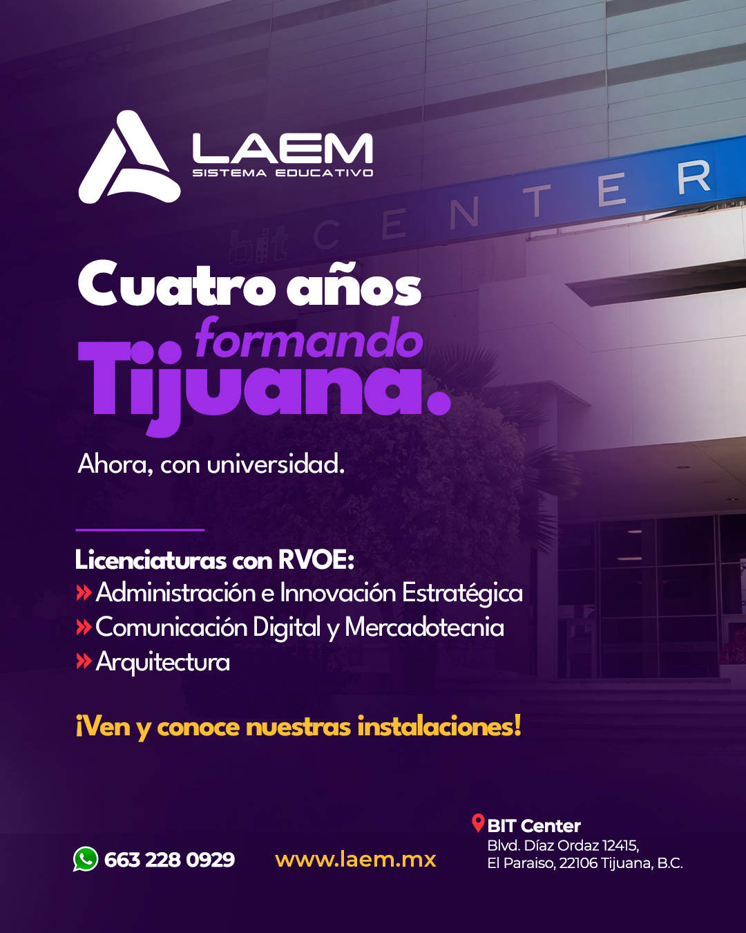LAEM Sistema Educativo Facebook ad: Agenda tu visita