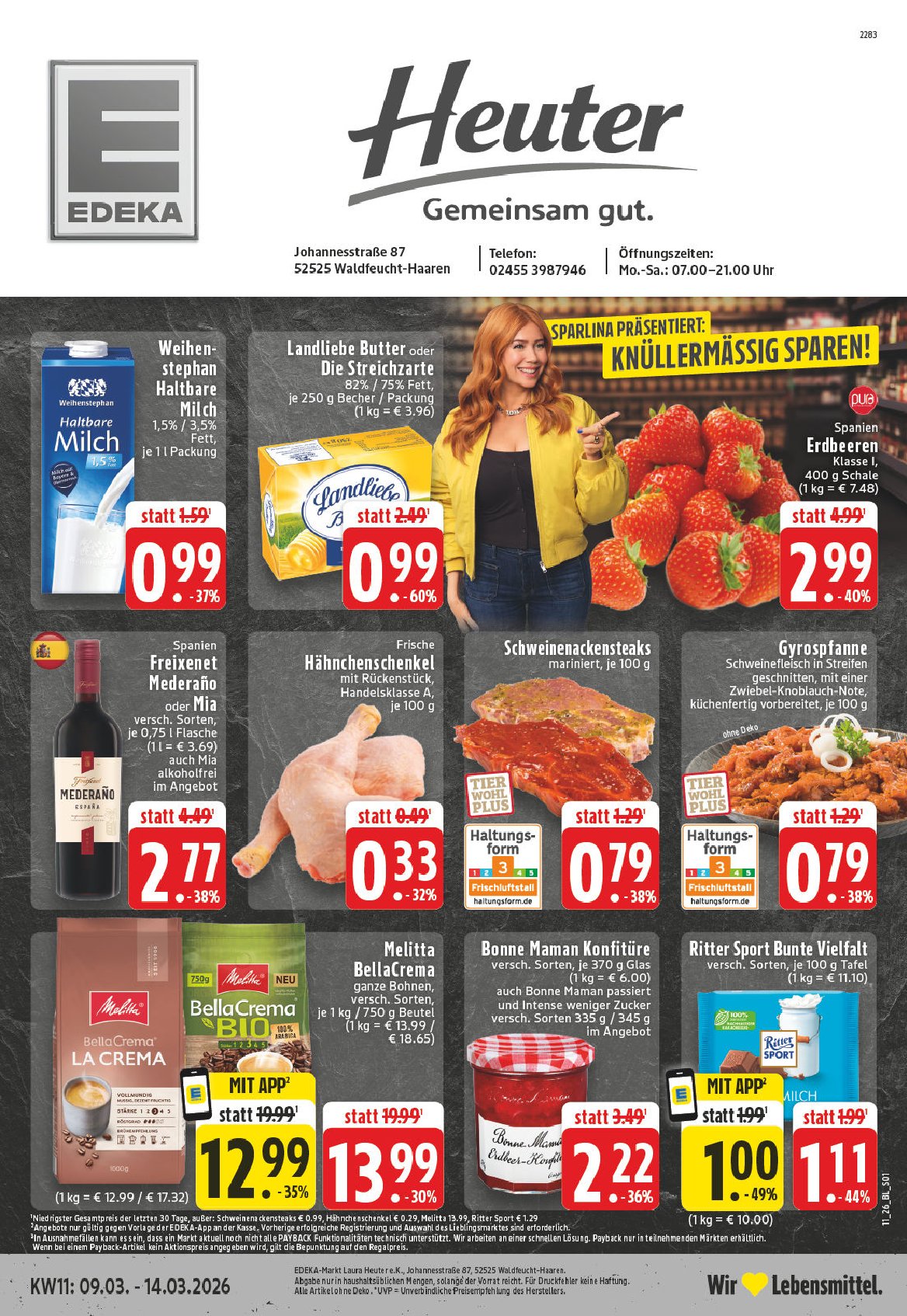 Edeka Heuter Facebook ad: Unsere Angebote vom 09.03.-14.03.