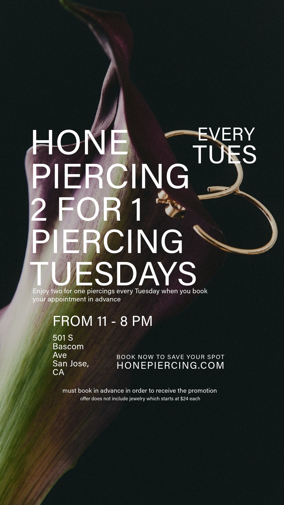 Hone Piercing Facebook ad