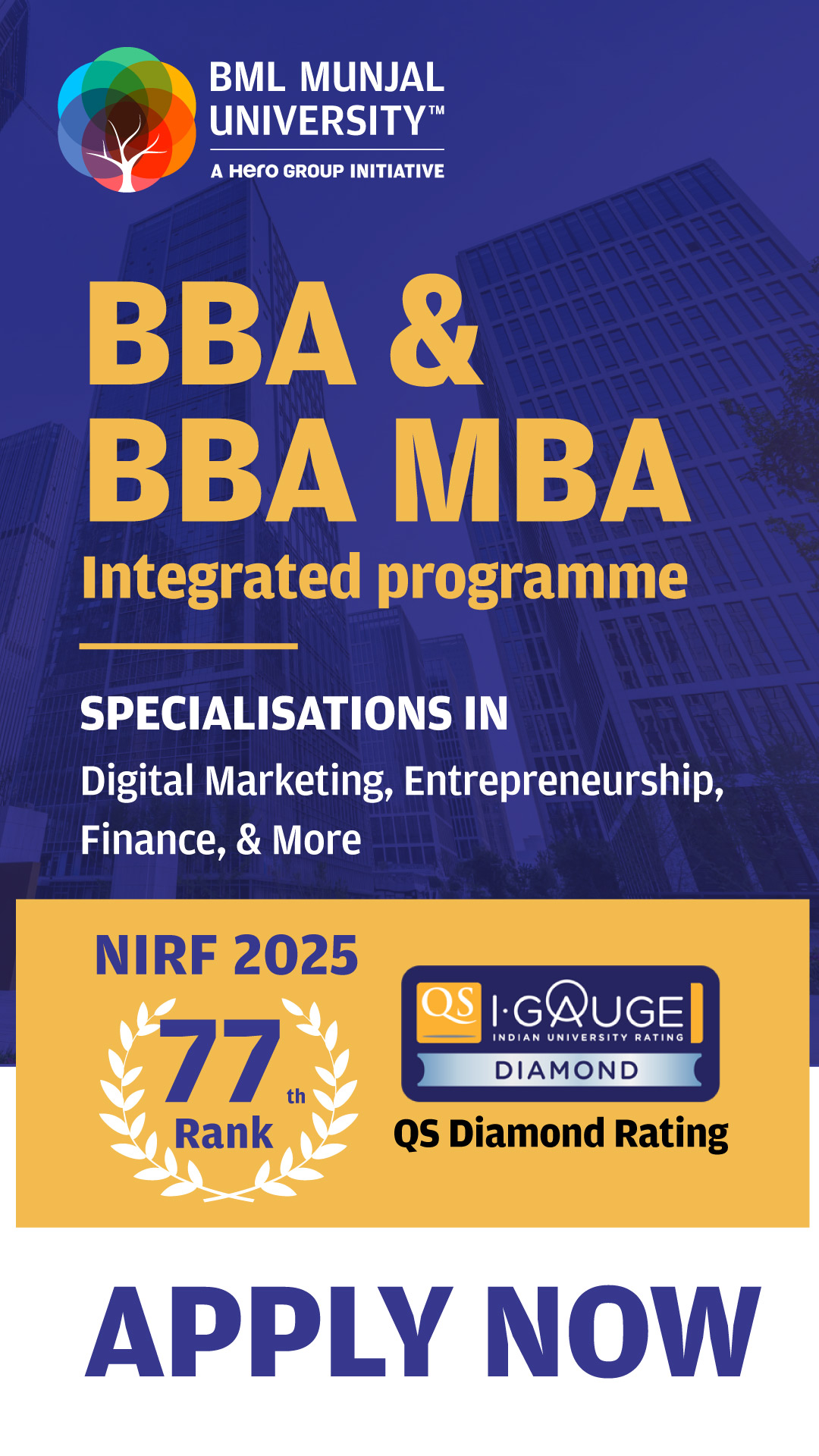 BML Munjal University Facebook ad from Apr 20, 2026