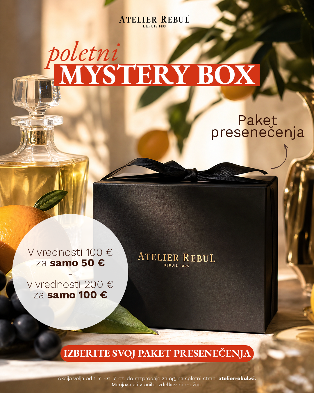 Atelier Rebul Slovenia Facebook ad: Samo v spletni trgovini